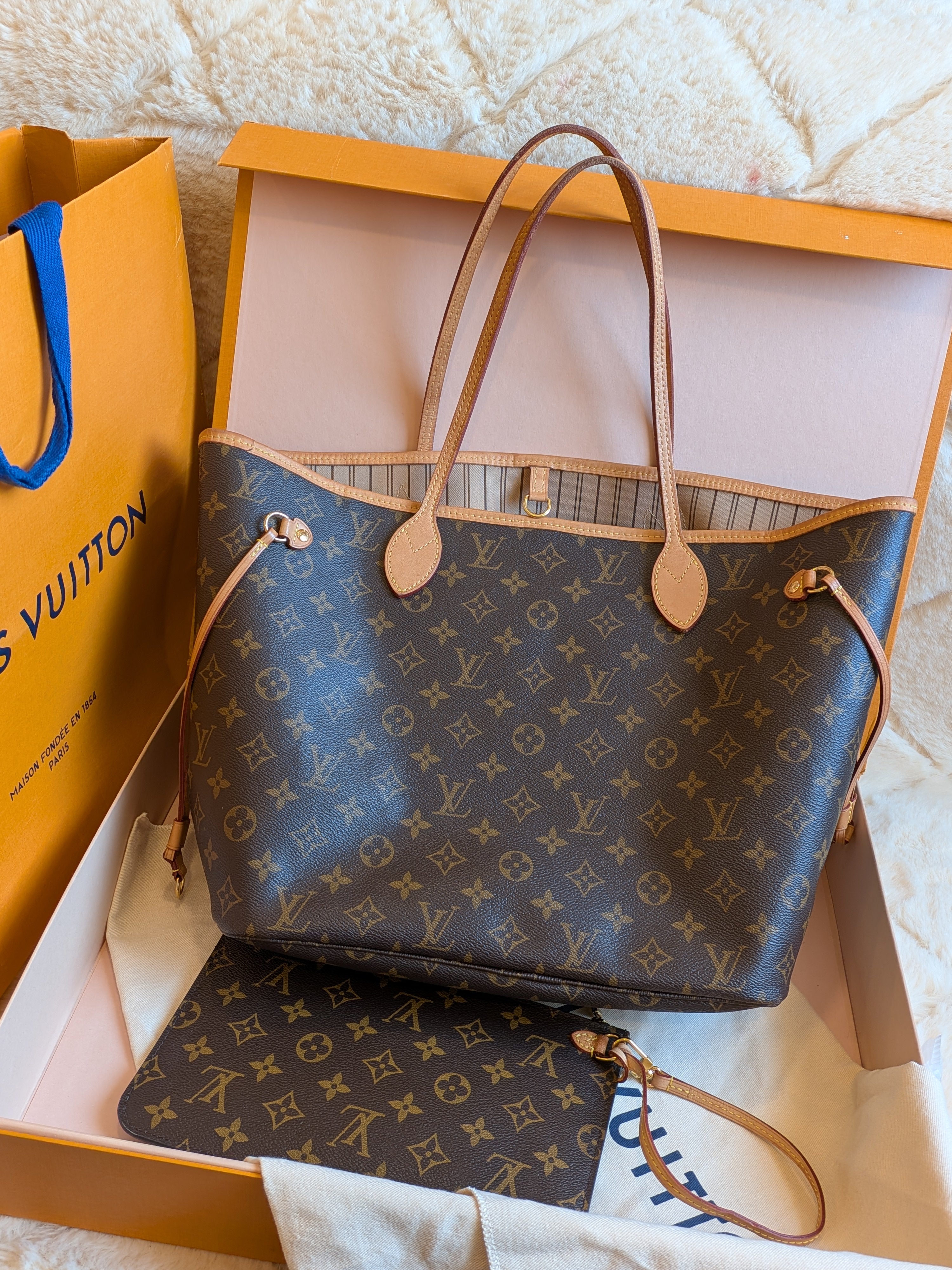 Louis Vuitton Neverfull MM Monogram Canvas - MICROCHIPS