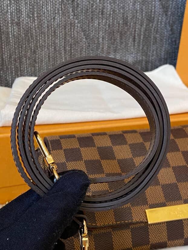 Louis Vuitton Favorite PM Damier Ebene Clutch Sling Bag
