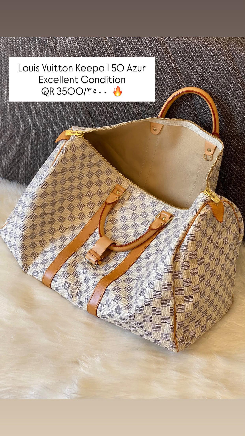 Louis Vuitton Keepall 50 Damier Azur