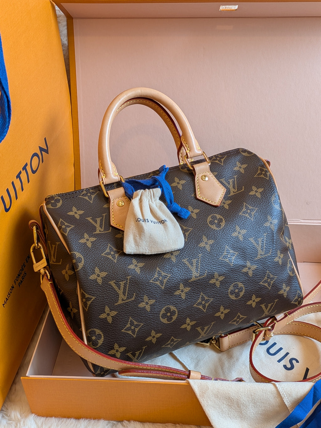 Louis Vuitton Speedy 25 Bandouliere Monogram Canvas