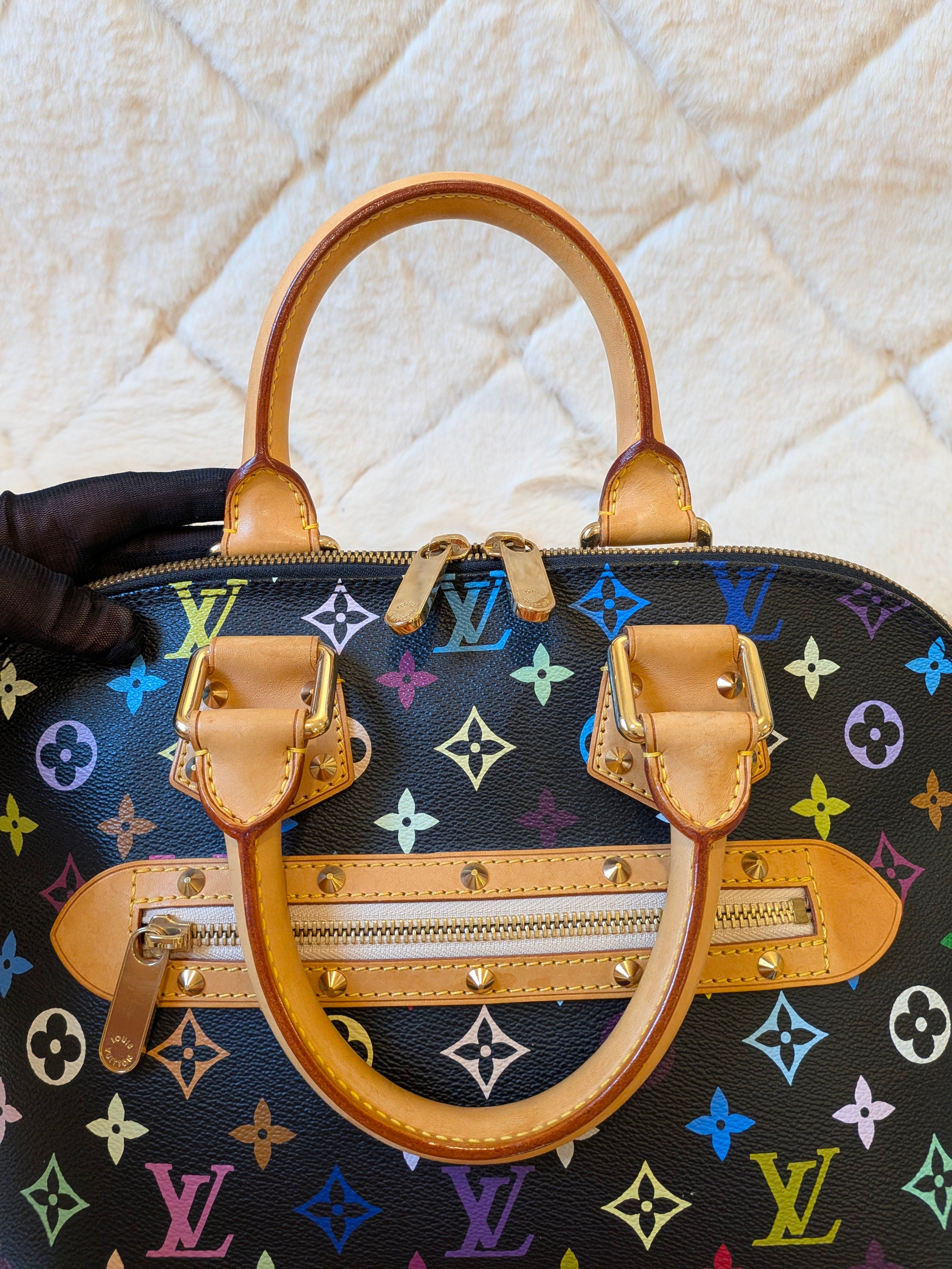 Louis Vuitton x Takashi Murakami Alma PM Multicolor Black