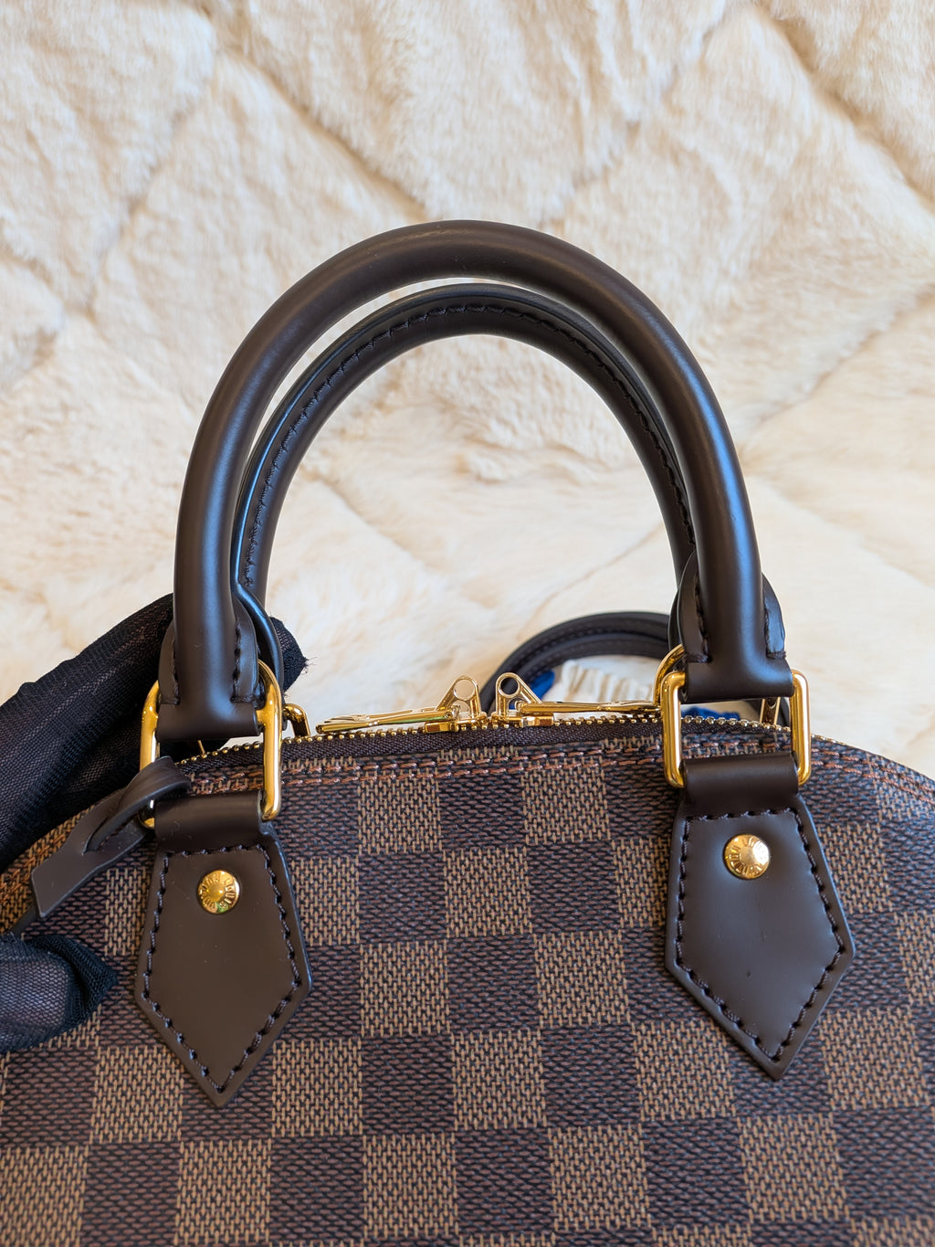 Louis Vuitton Bb Alma Damier Ebene Canvas