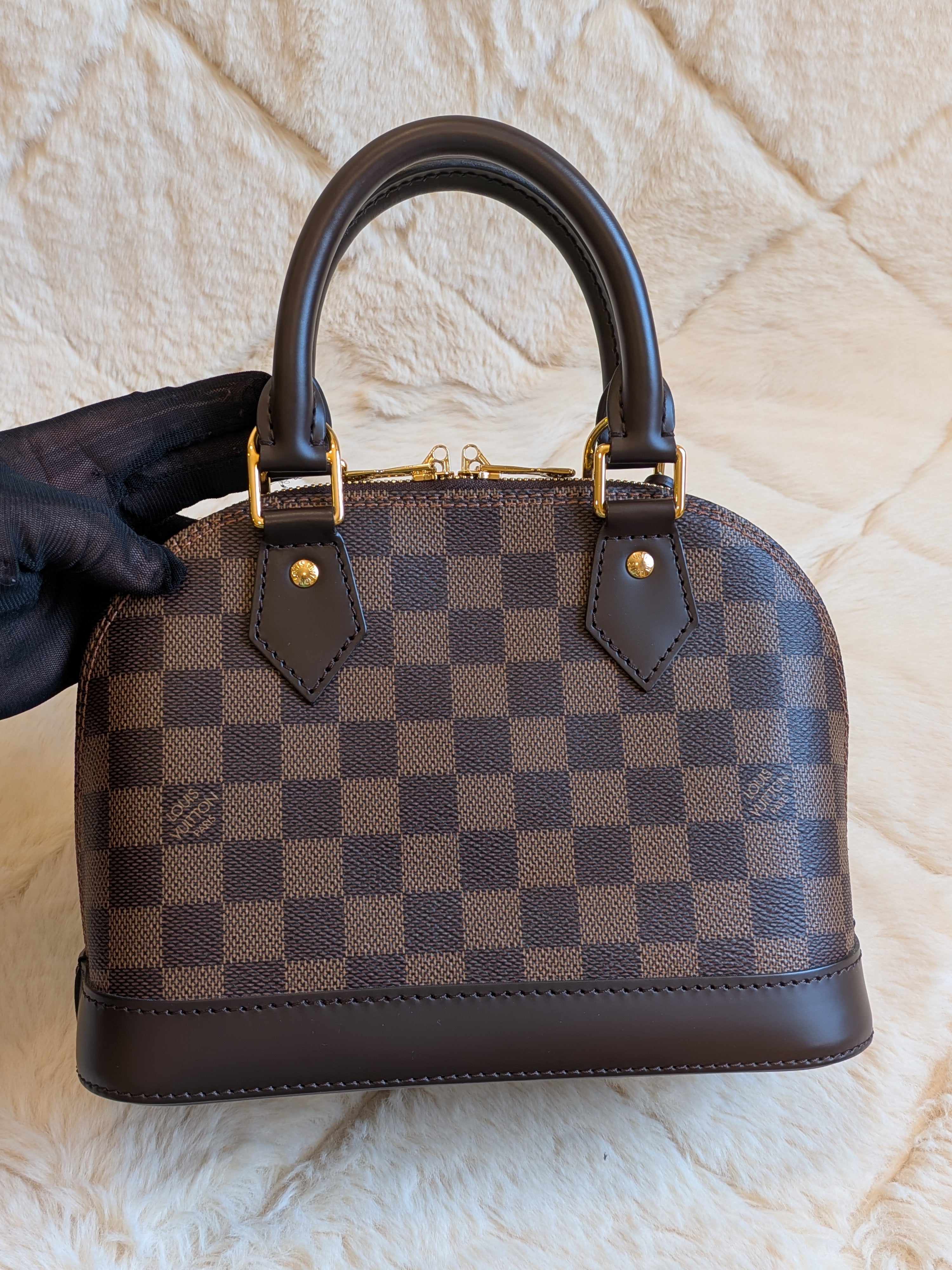 Louis Vuitton Bb Alma Damier Ebene Canvas