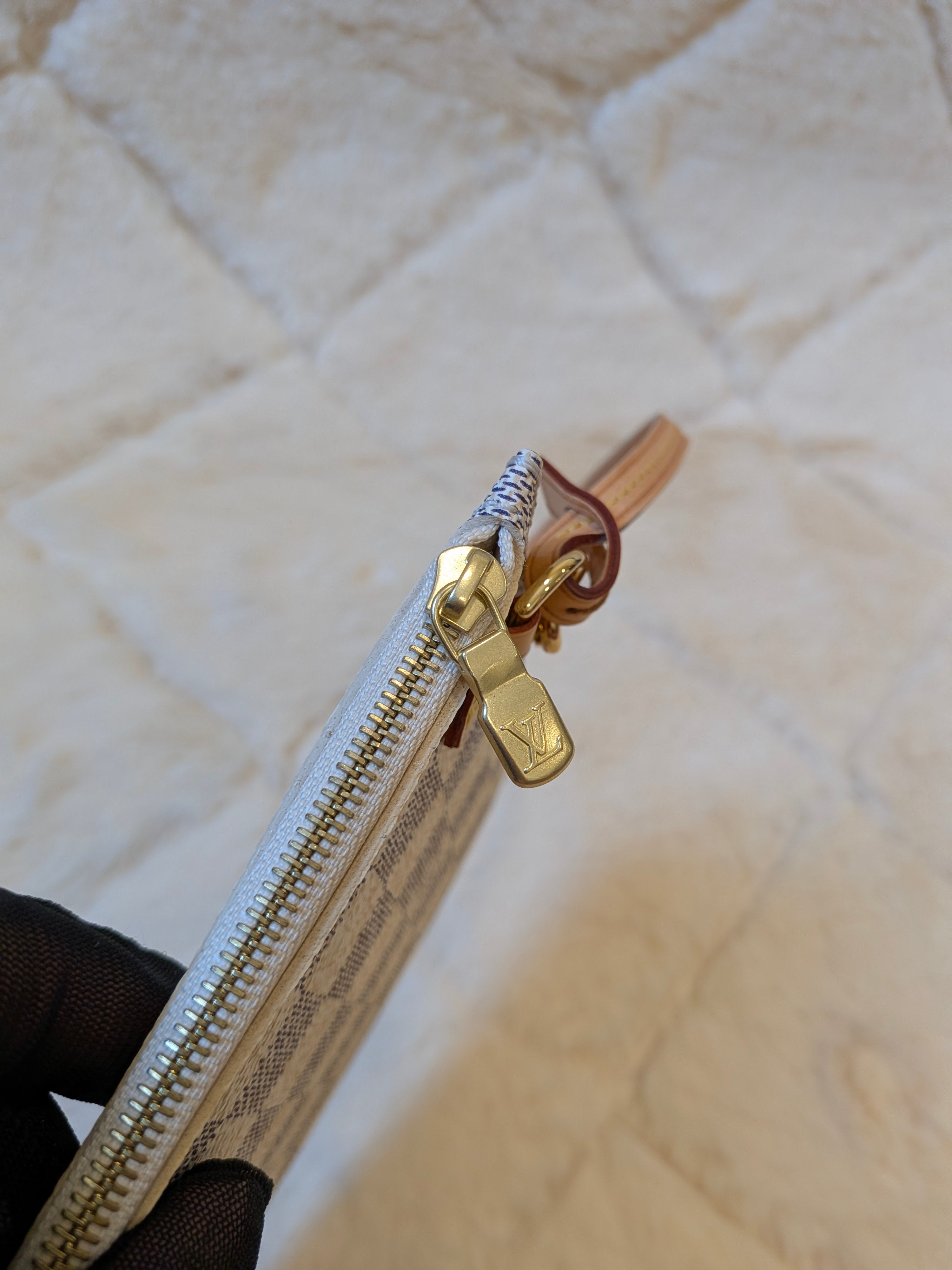 Louis Vuitton Neverfull MM Azur Pouch Wristlet