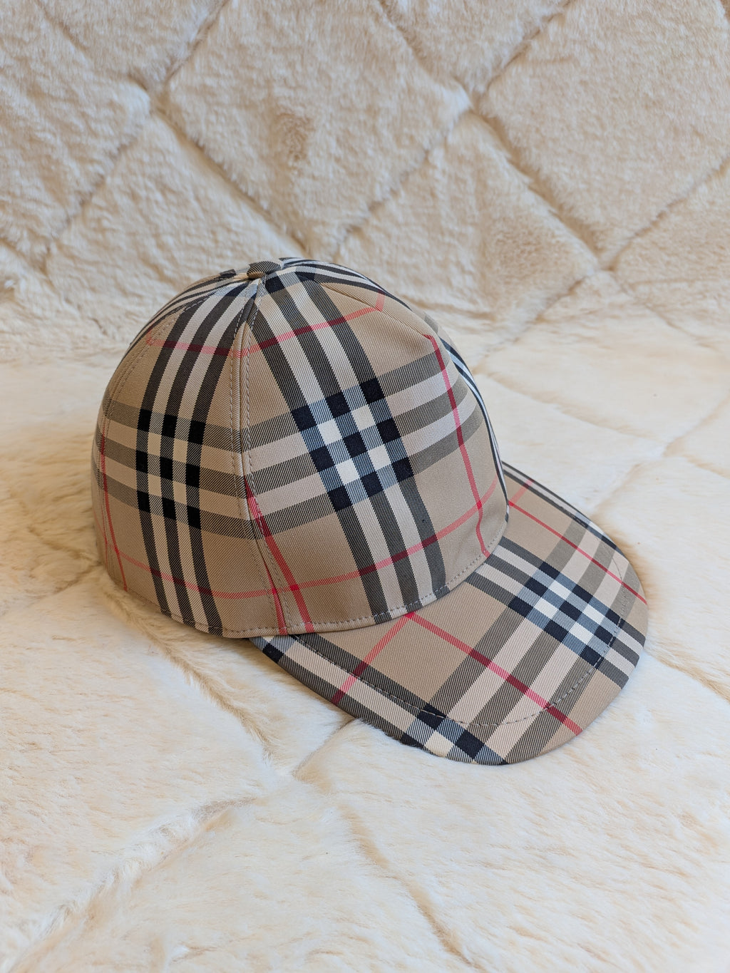 Burberry Baseball Cap Checkered Beige