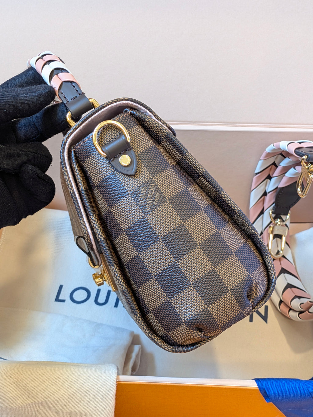 Louis Vuitton Croisette Braided Damier Ebene Brand New (MICROCHIP)