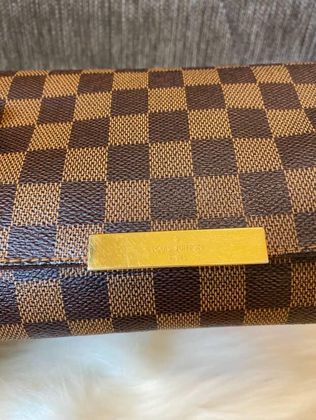 Louis Vuitton Favorite PM Damier Ebene Clutch Sling Bag