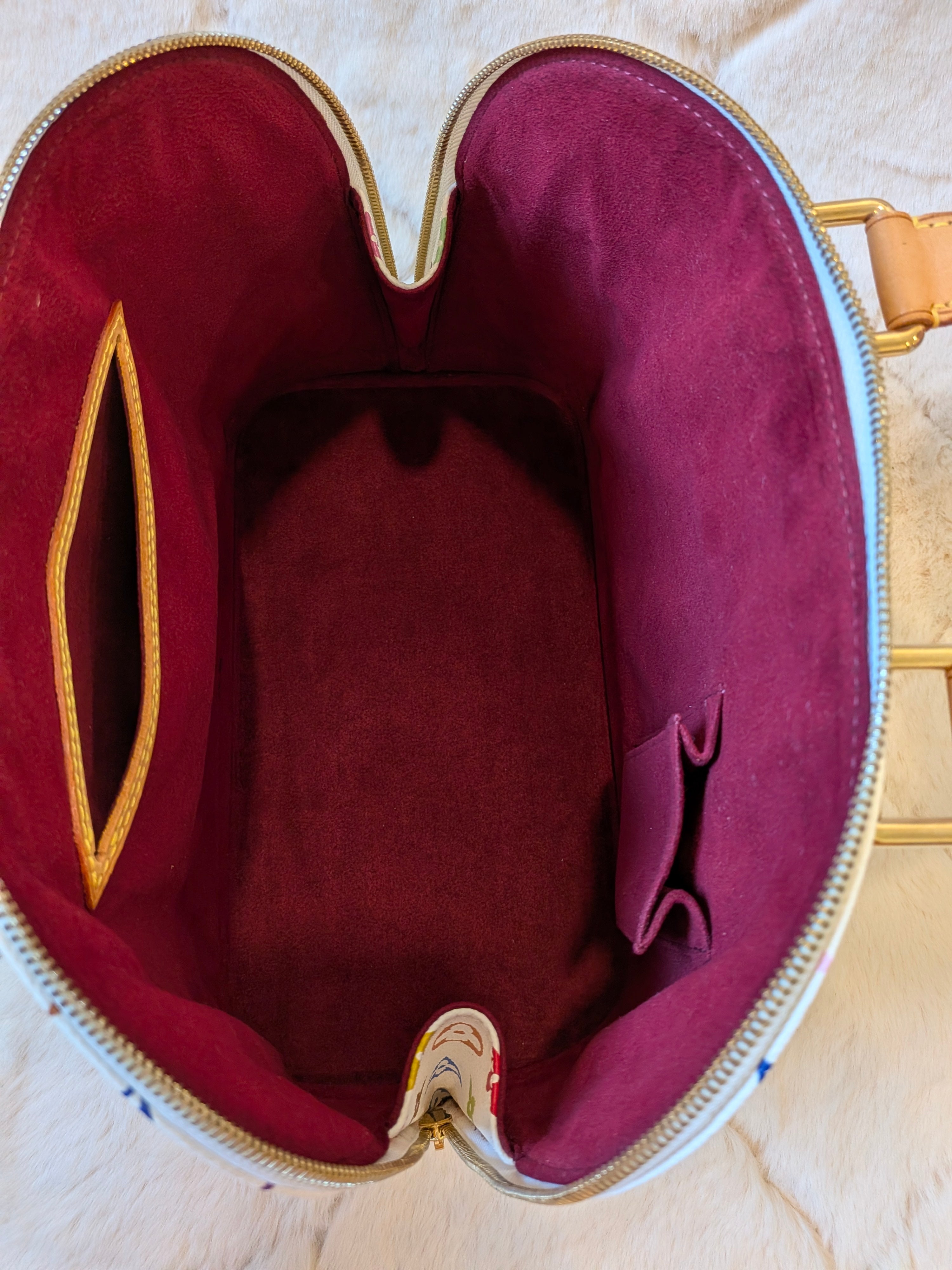 Louis Vuitton x Takashi Murakami Alma PM Multicolor White