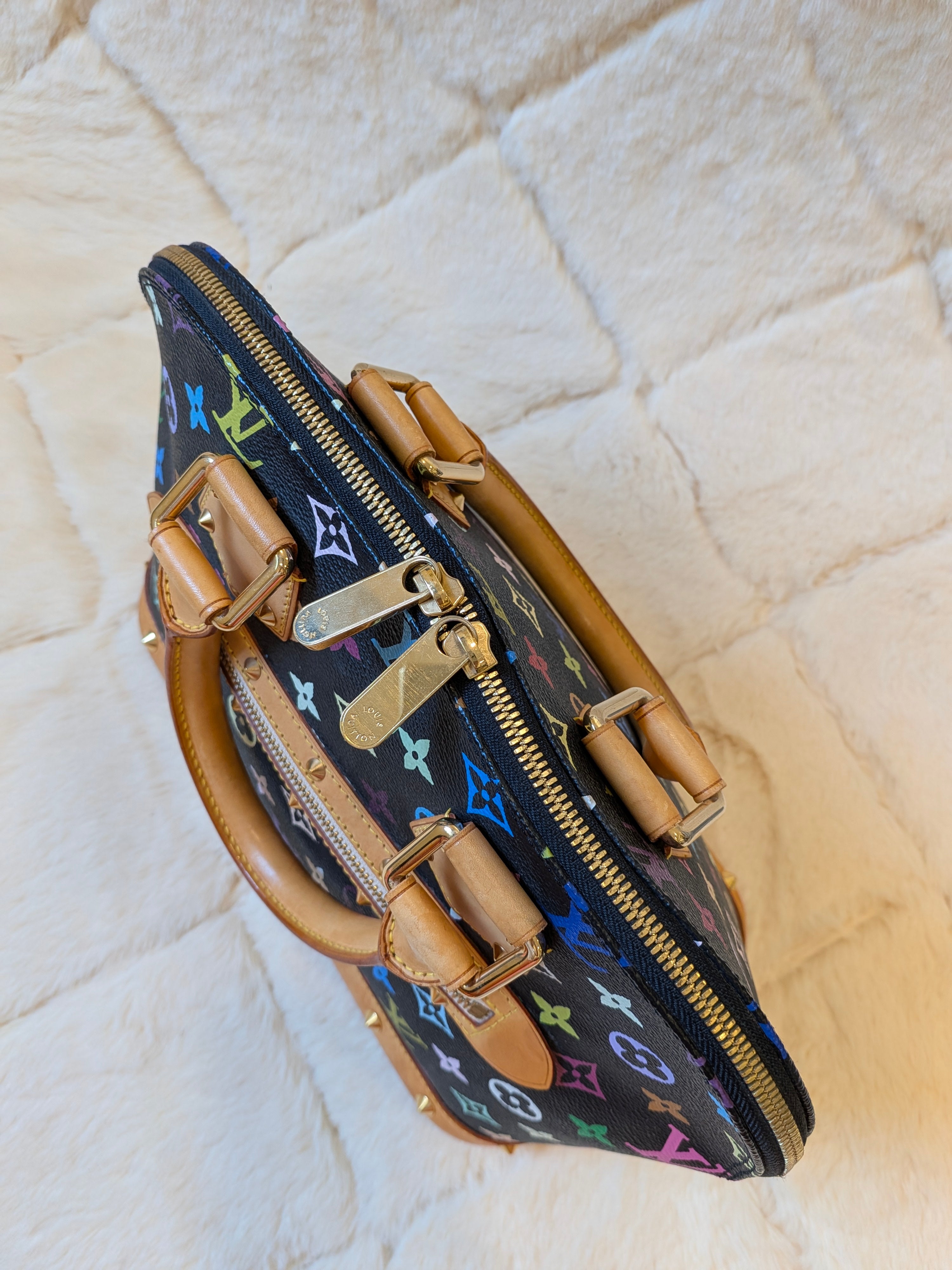 Louis Vuitton x Takashi Murakami Alma PM Multicolor Black
