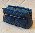 Chanel Coco Cocoon Cosmetics Pouch Nylon Navy Blue