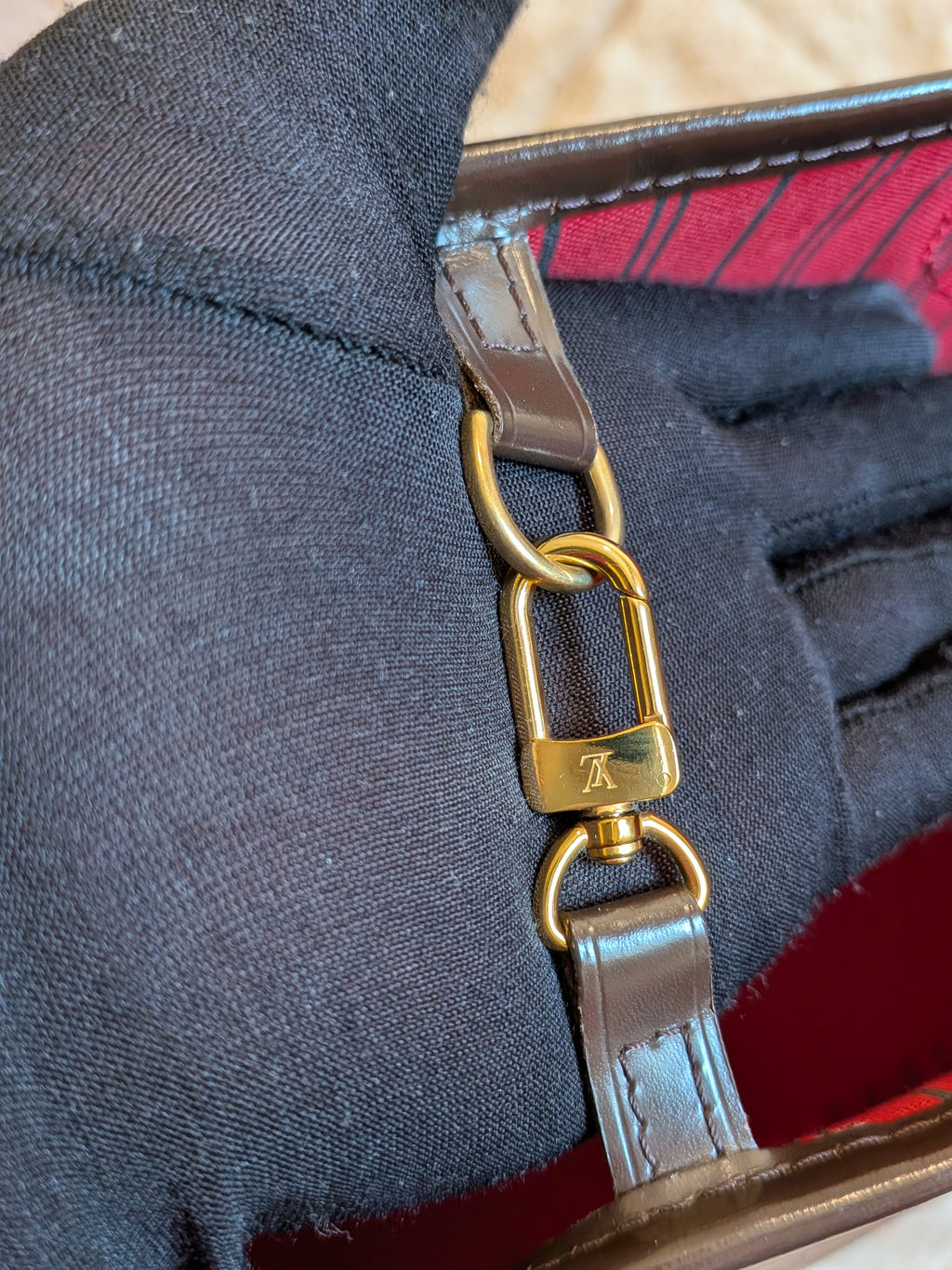 Louis Vuitton Neverfull MM Damier Ebene with Pouch