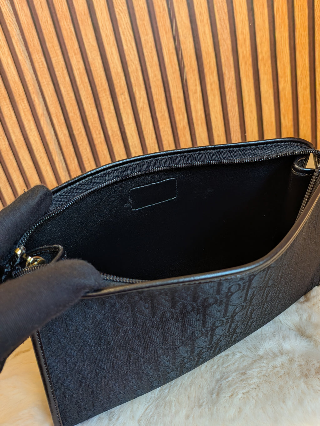 Christian Dior Clutch Canvas Black (Vintage)