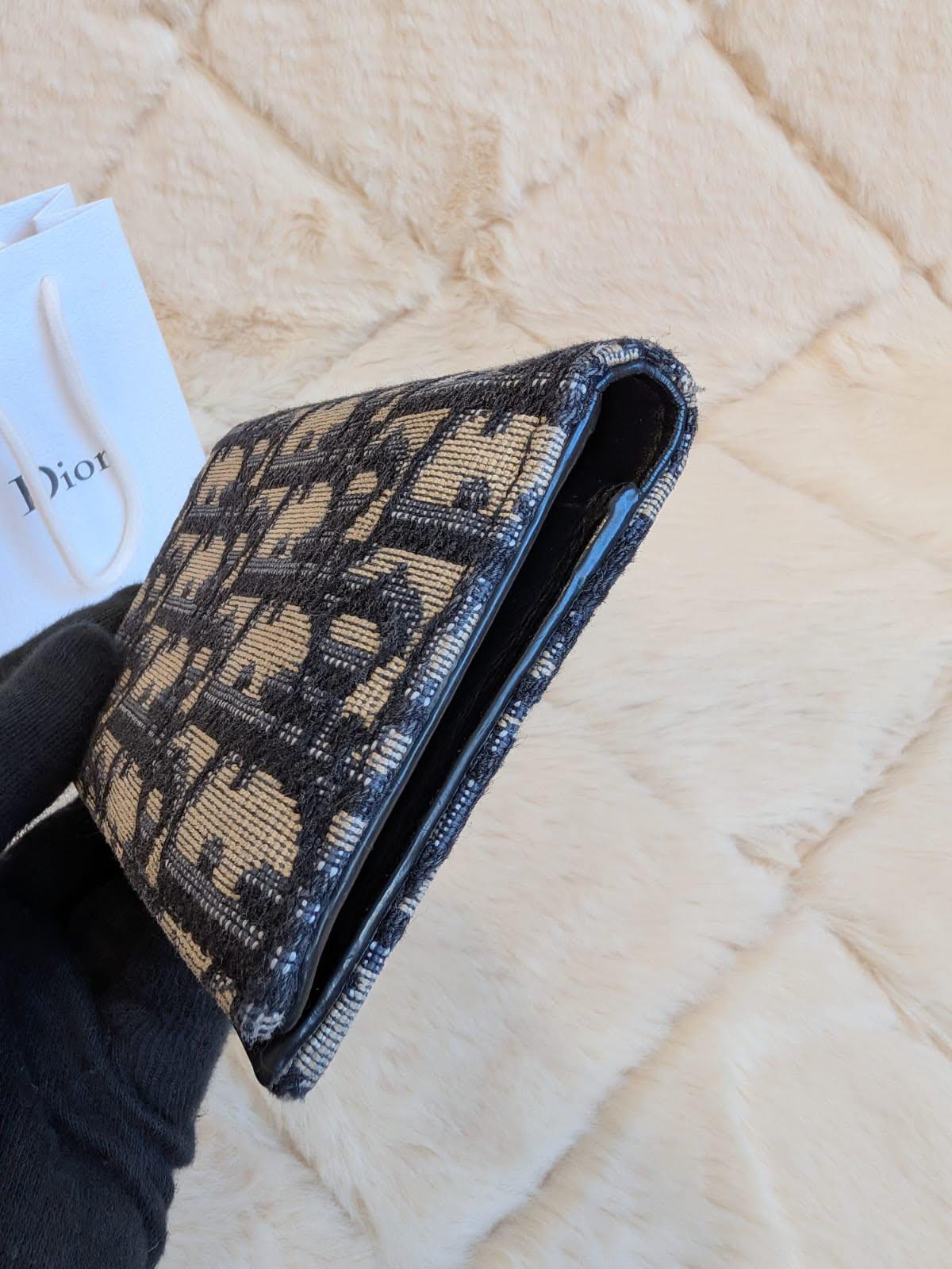 Christian Dior Bifold Card Case Holder Oblique