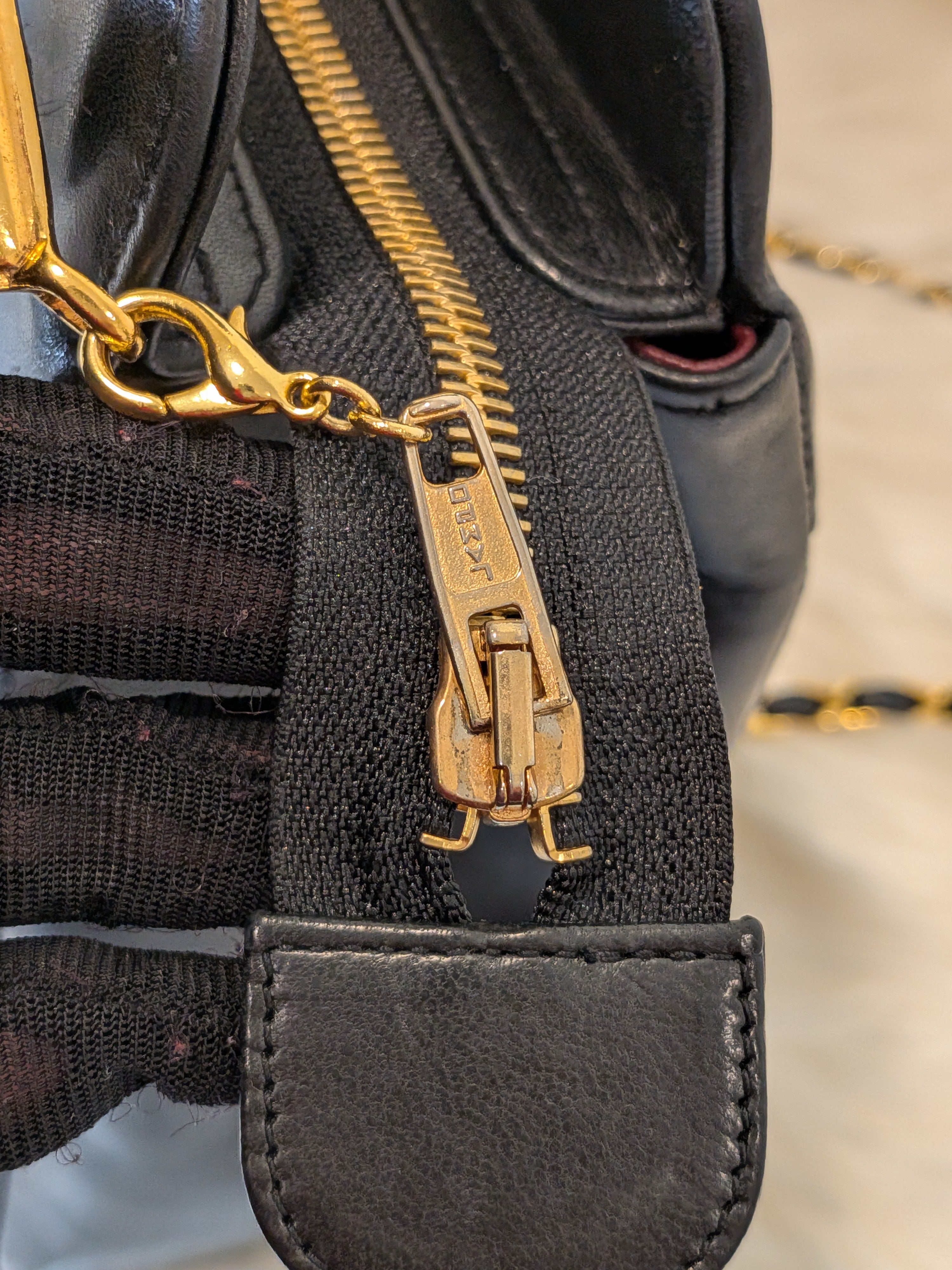 Chanel Diamond Quilted Lambskin Black Large in 24k Plated Gold  Hardware (vintage)