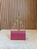 Prada WOC Saffiano Lux Flip Lock Peonia Pink