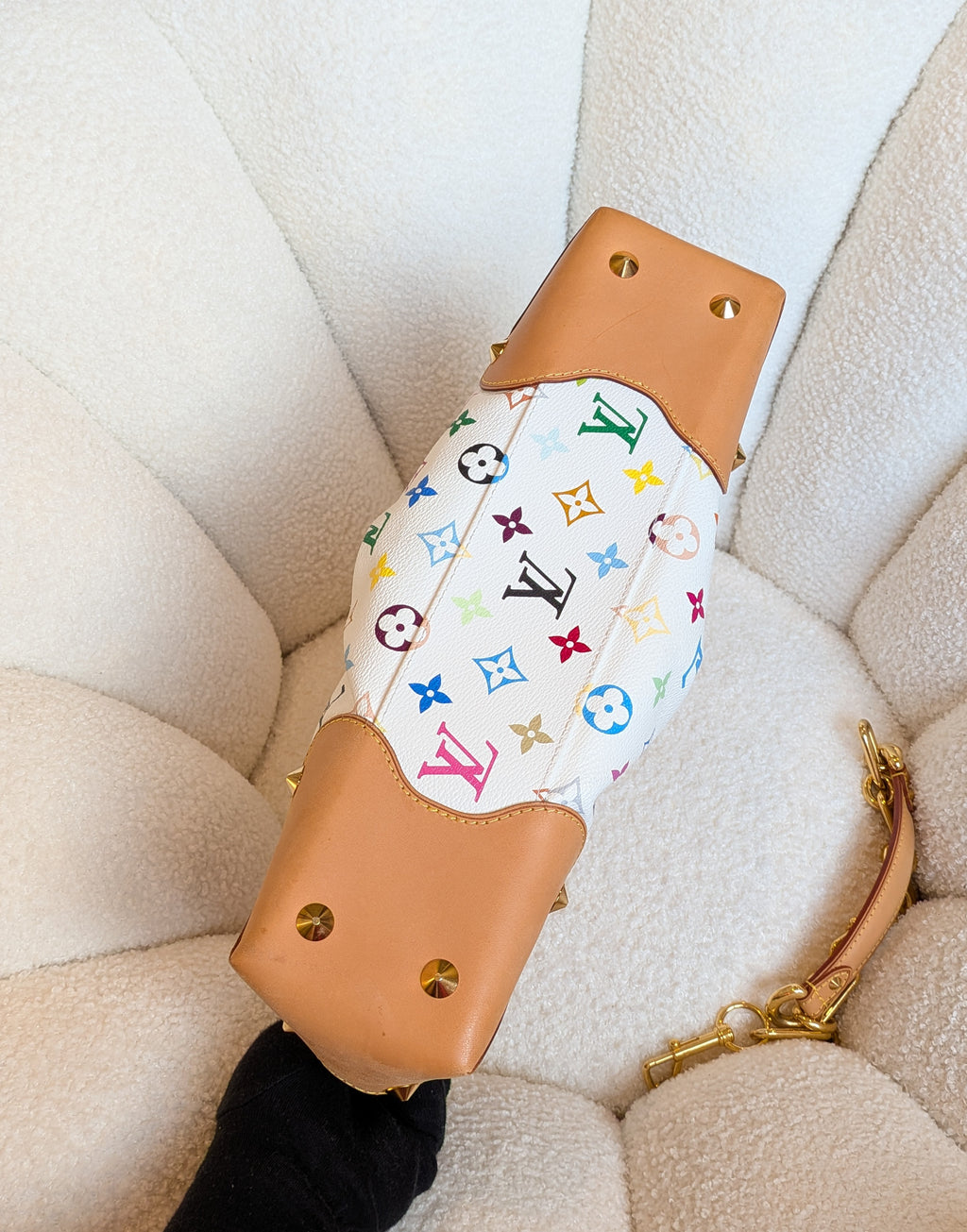 Louis Vuitton Judy MM Multicolor White Monogram "LV x Takashi Murakami