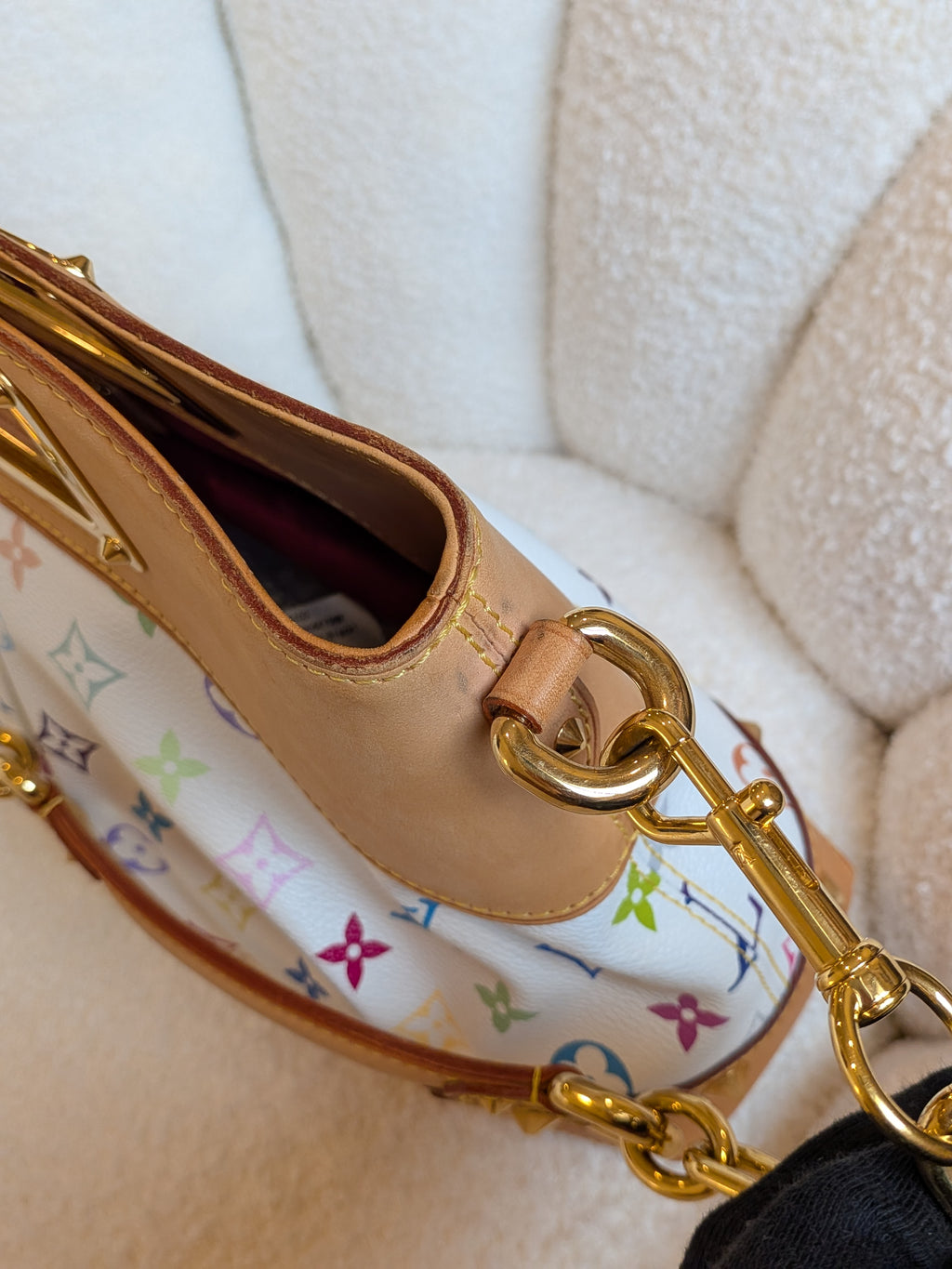 Louis Vuitton Judy MM Multicolor White Monogram "LV x Takashi Murakami