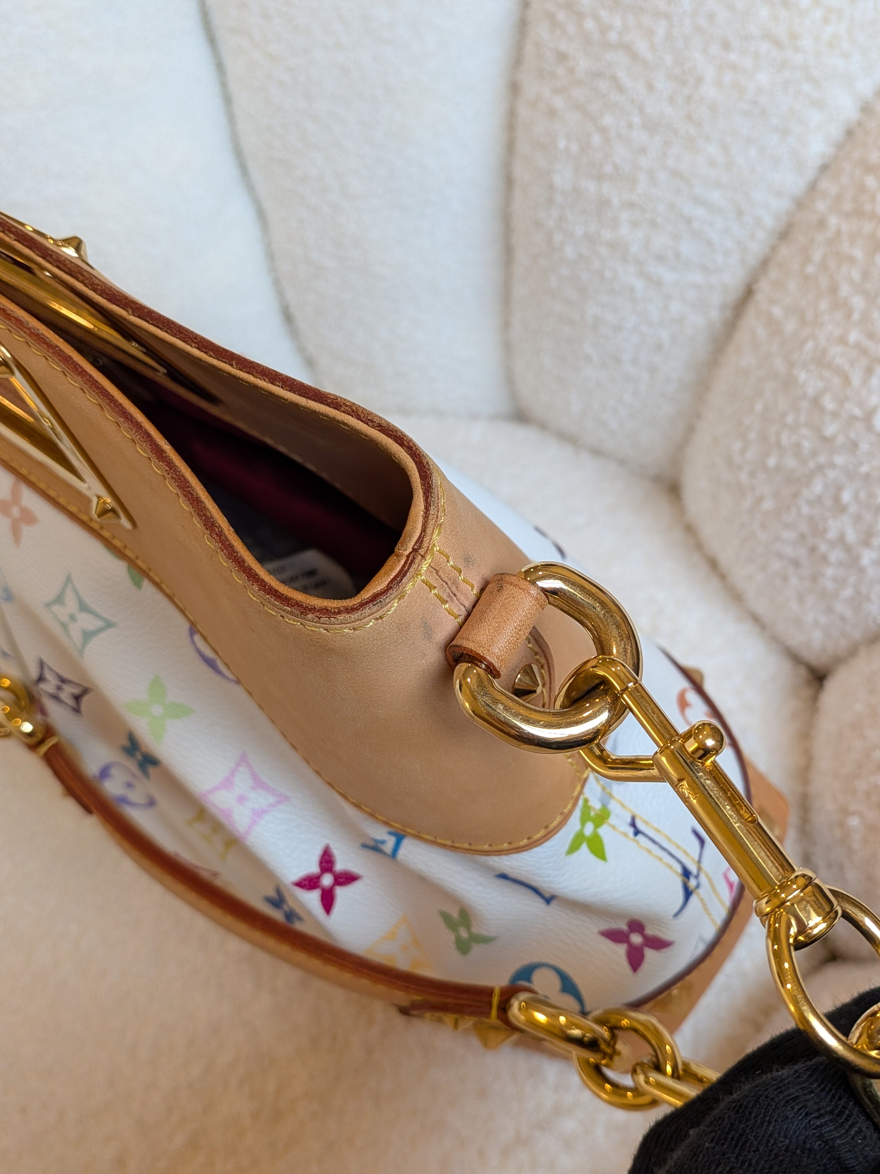Louis Vuitton Judy MM Multicolor White Monogram "LV x Takashi Murakami