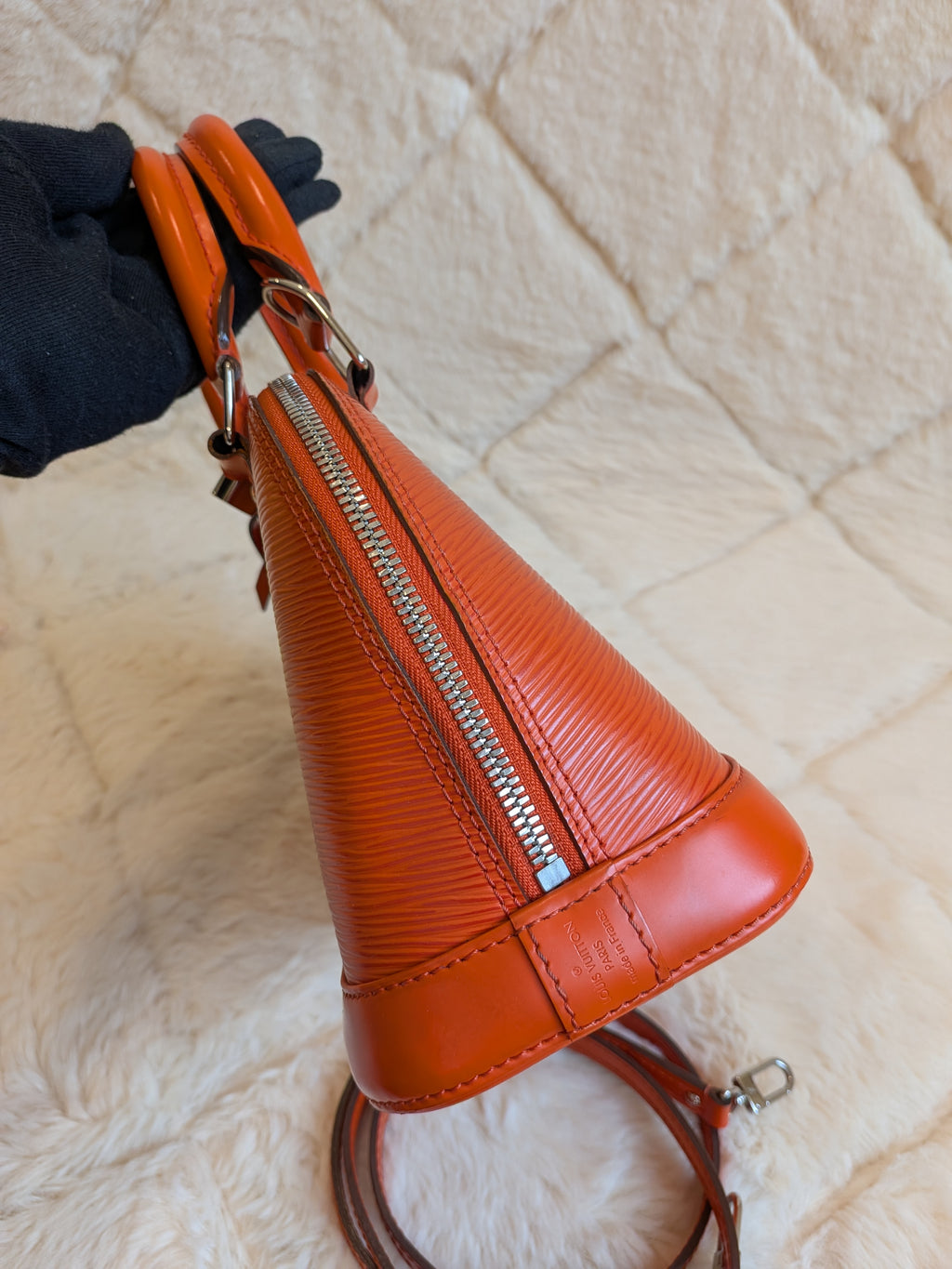 Louis Vuitton Bb Alma Epi Leather Orange