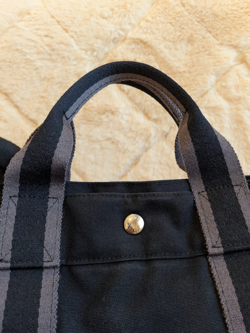 Hermes Fourre-Tote MM Black Canvas