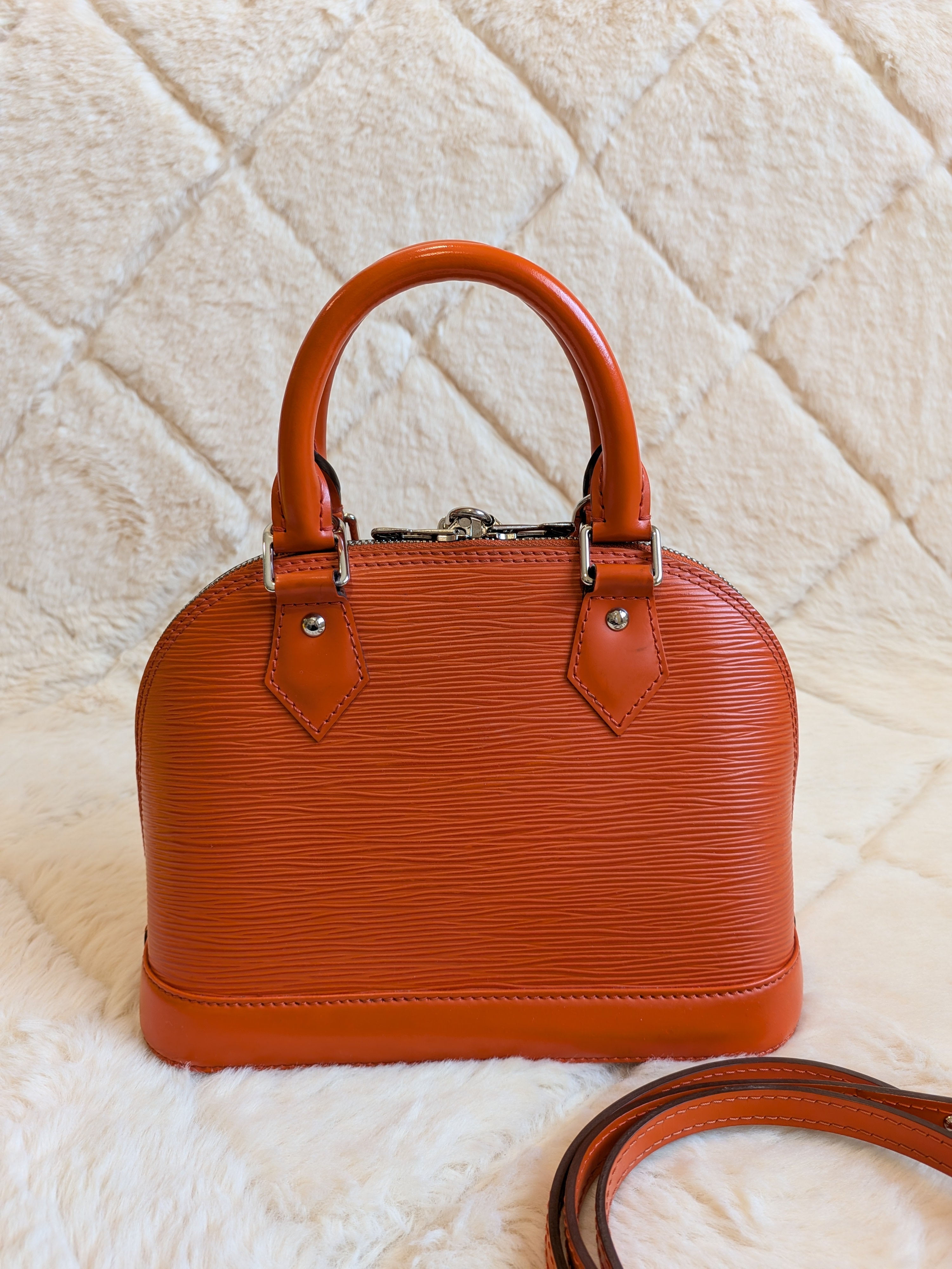 Louis Vuitton Bb Alma Epi Leather Orange