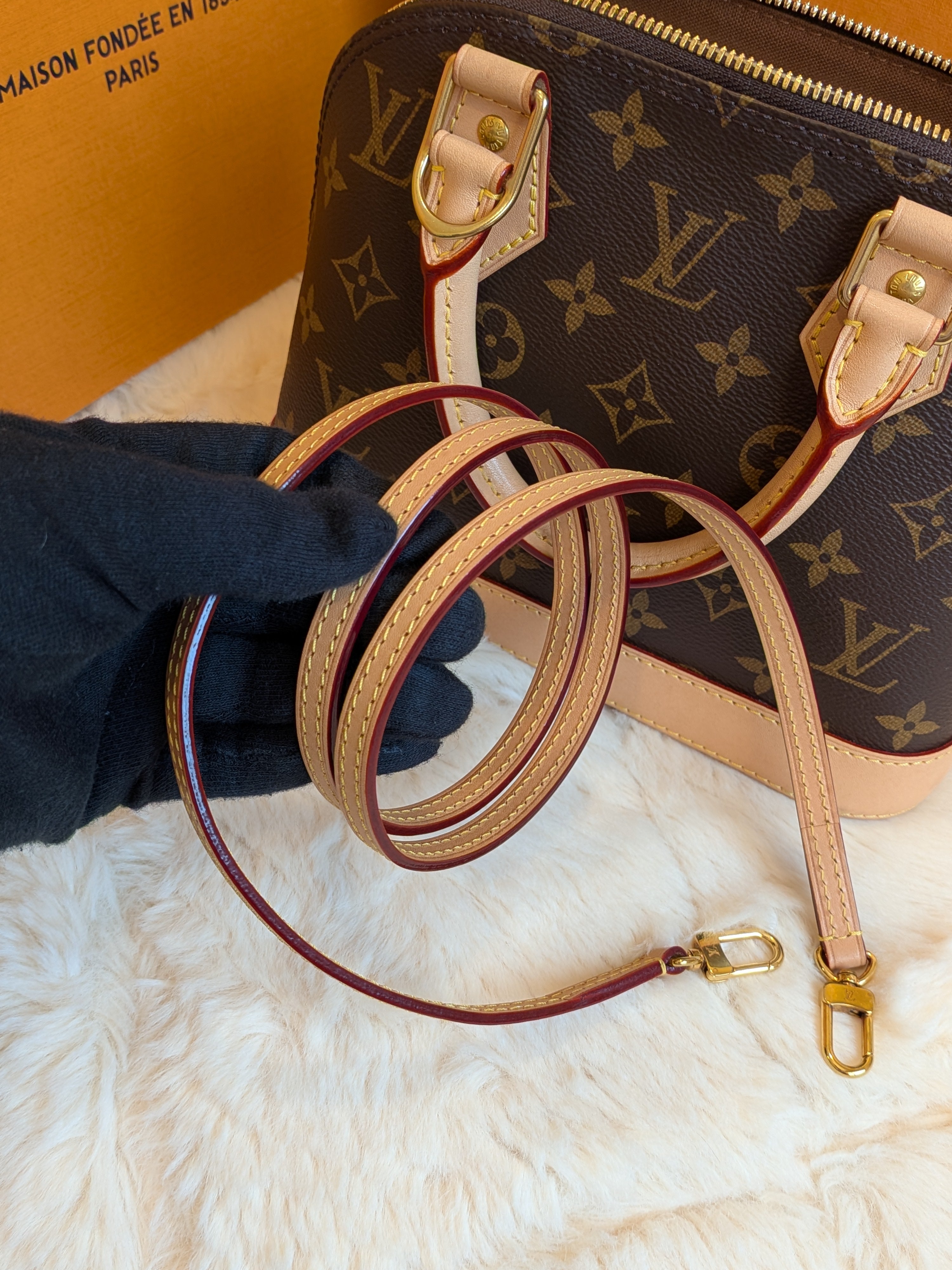 Louis Vuitton Bb Alma Monogram Canvas MICROCHIP