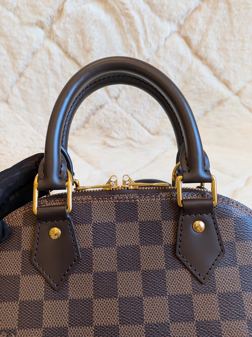 Louis Vuitton Bb Alma Damier Ebene Canvas