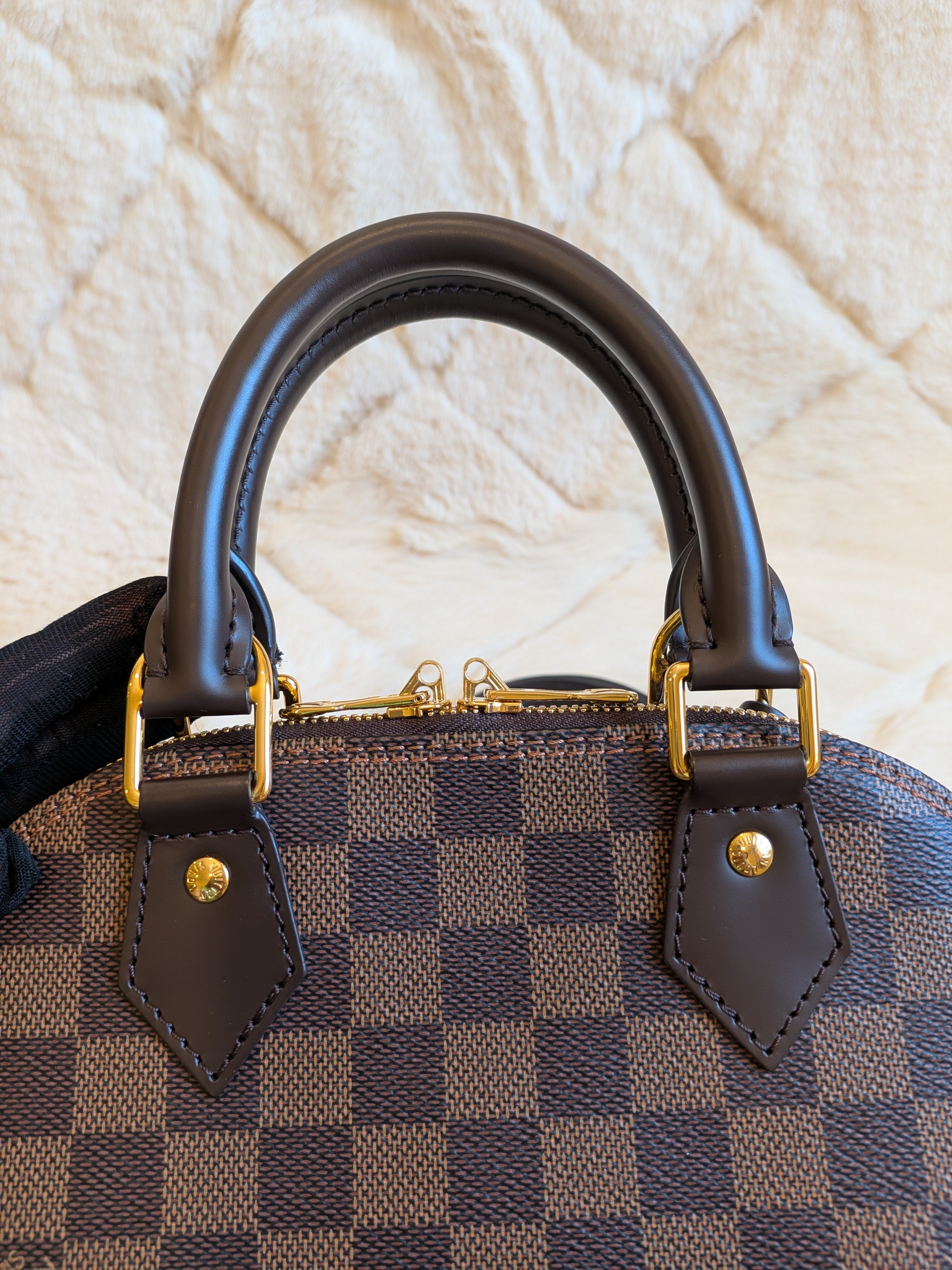 Louis Vuitton Bb Alma Damier Ebene Canvas