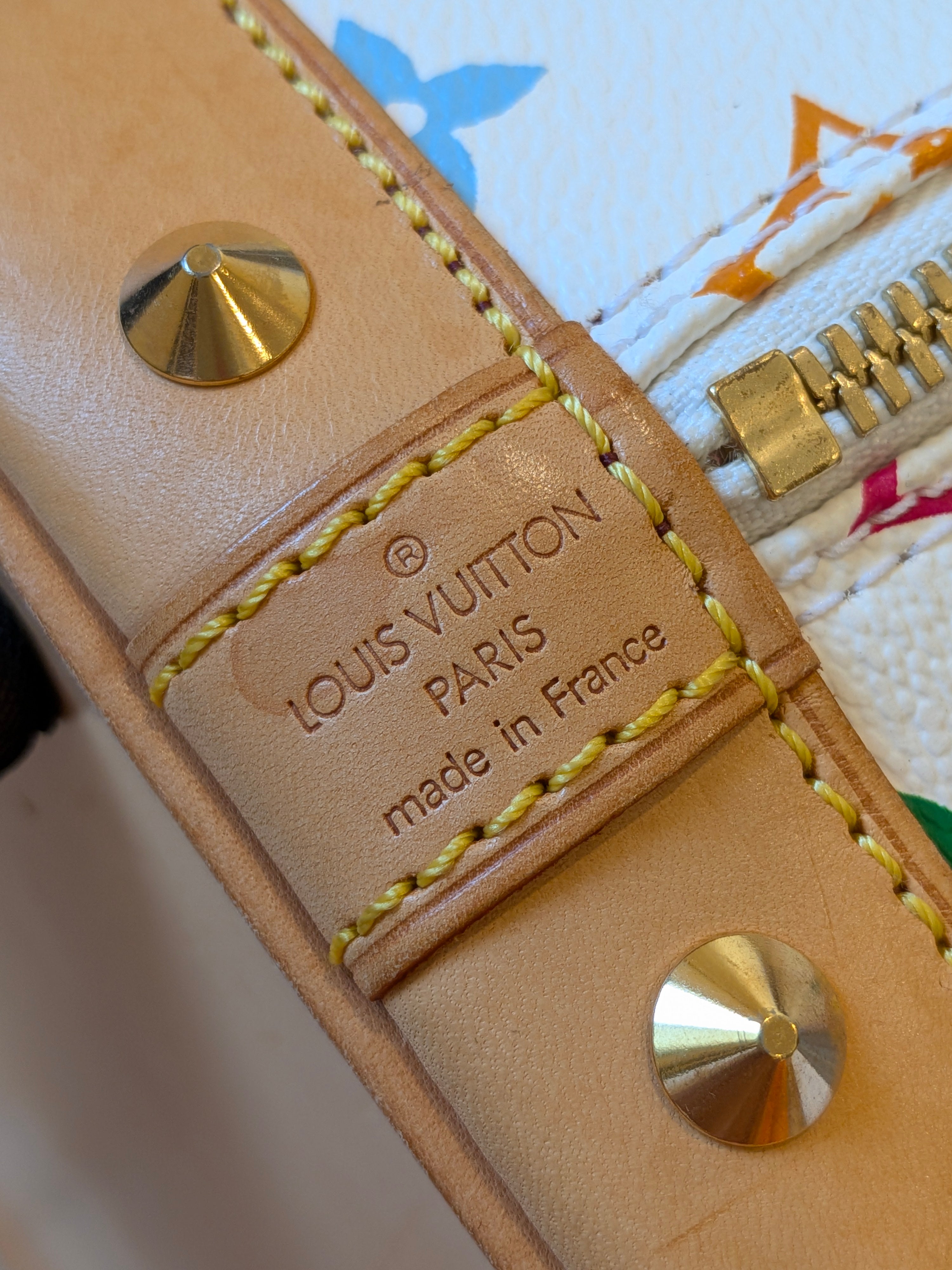 Louis Vuitton x Takashi Murakami Alma PM Multicolor White