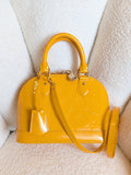 Louis Vuitton Bb Alma Vernis Monogram Juane Passion Yellow