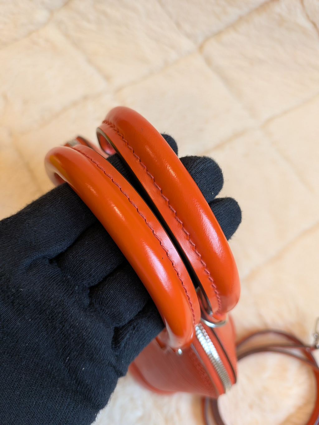 Louis Vuitton Bb Alma Epi Leather Orange