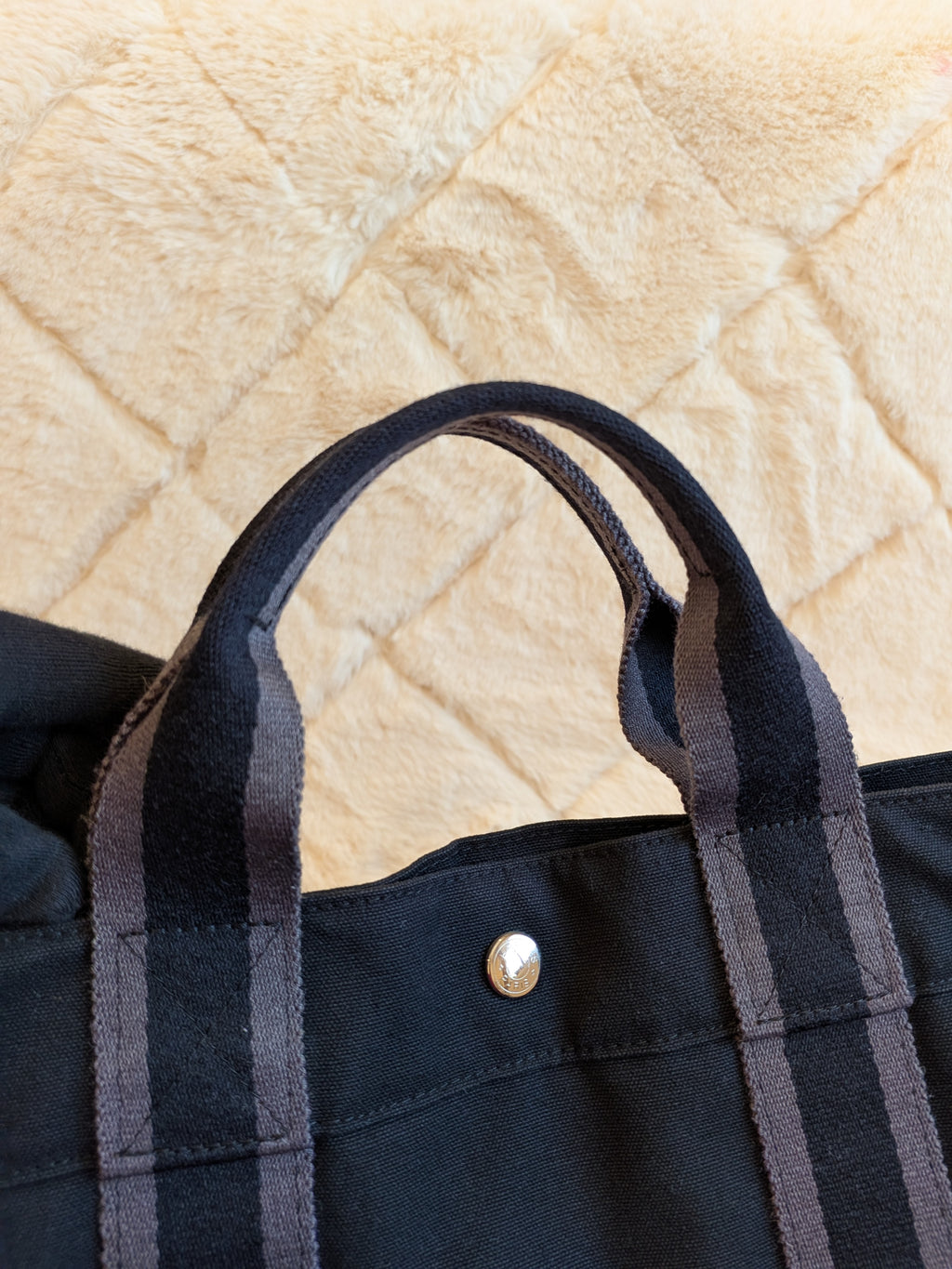 Hermes Fourre-Tote MM Black Canvas