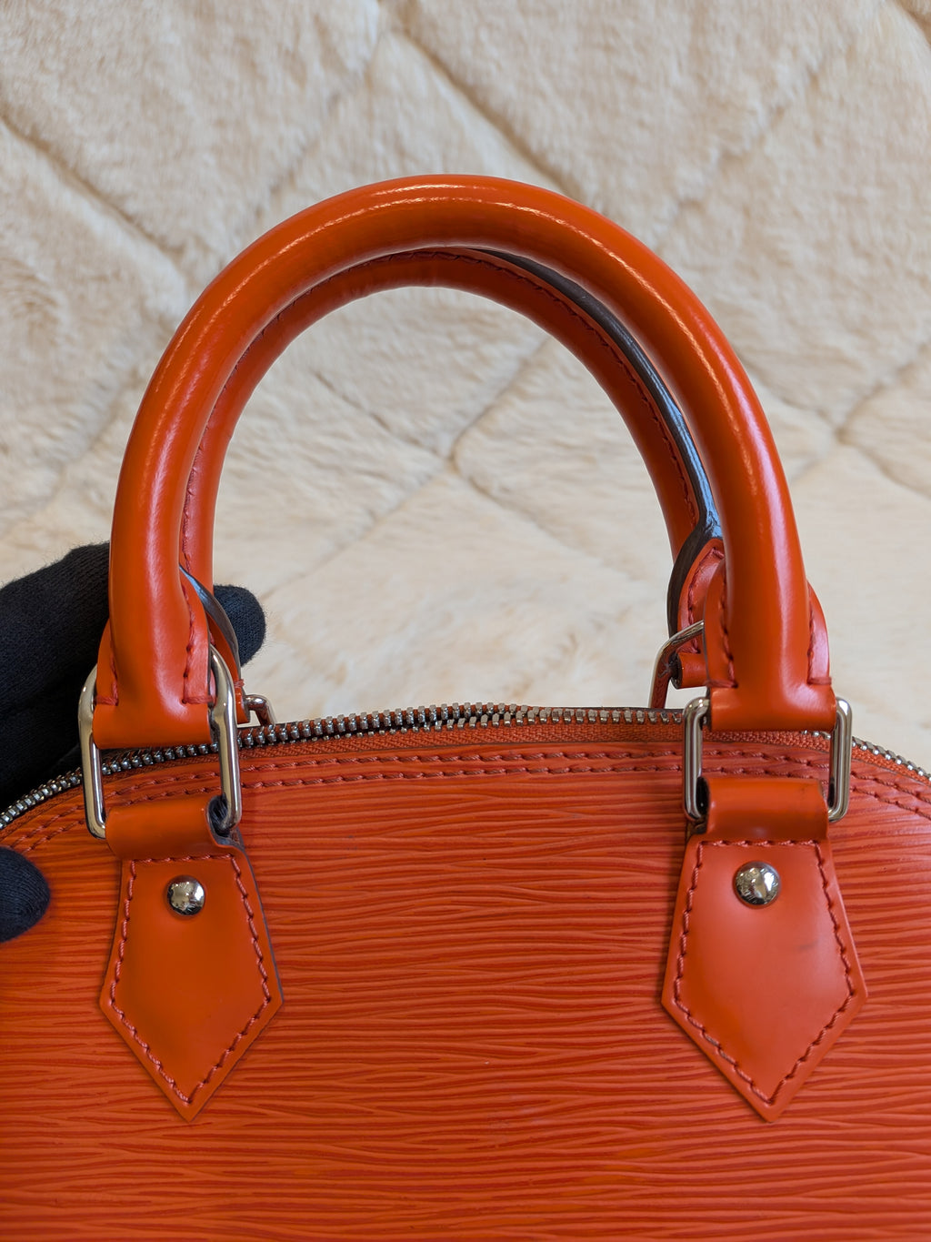 Louis Vuitton Bb Alma Epi Leather Orange