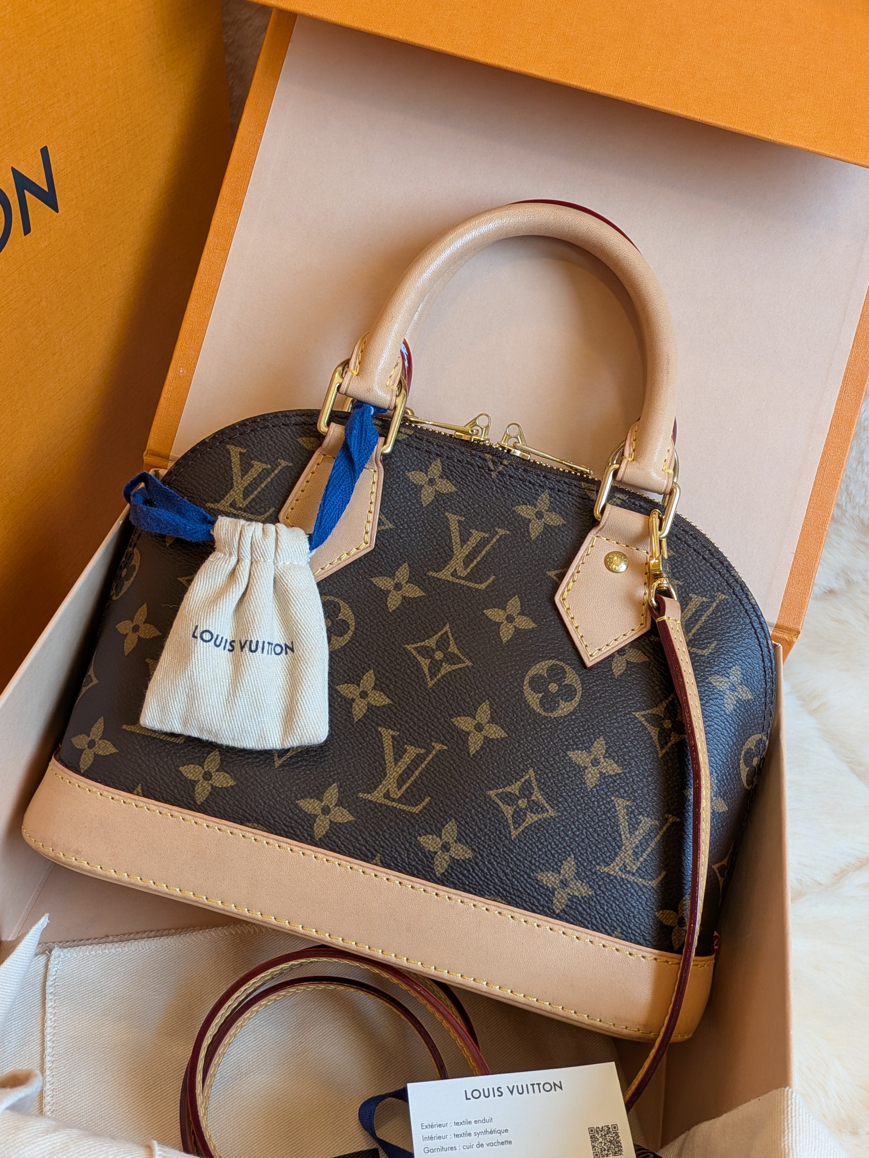 Louis Vuitton Bb Alma Monogram Canvas MICROCHIP