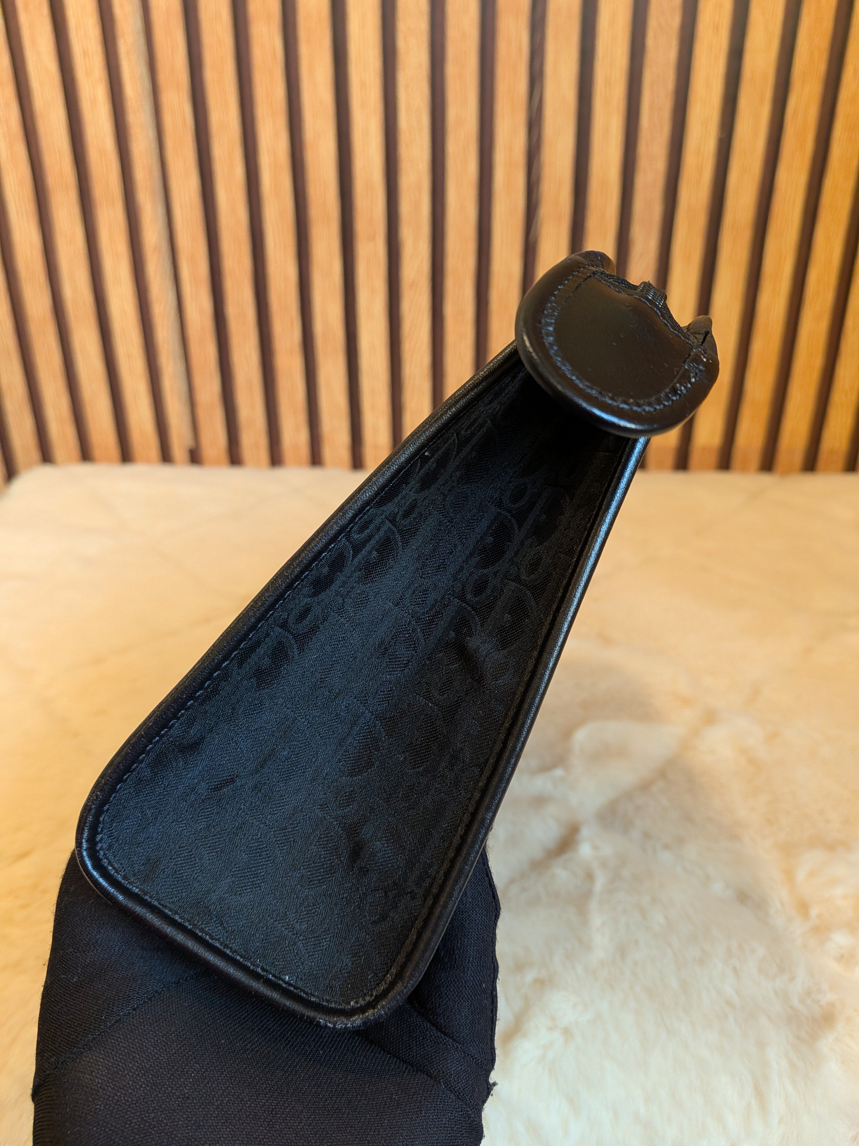 Christian Dior Clutch Canvas Black (Vintage)