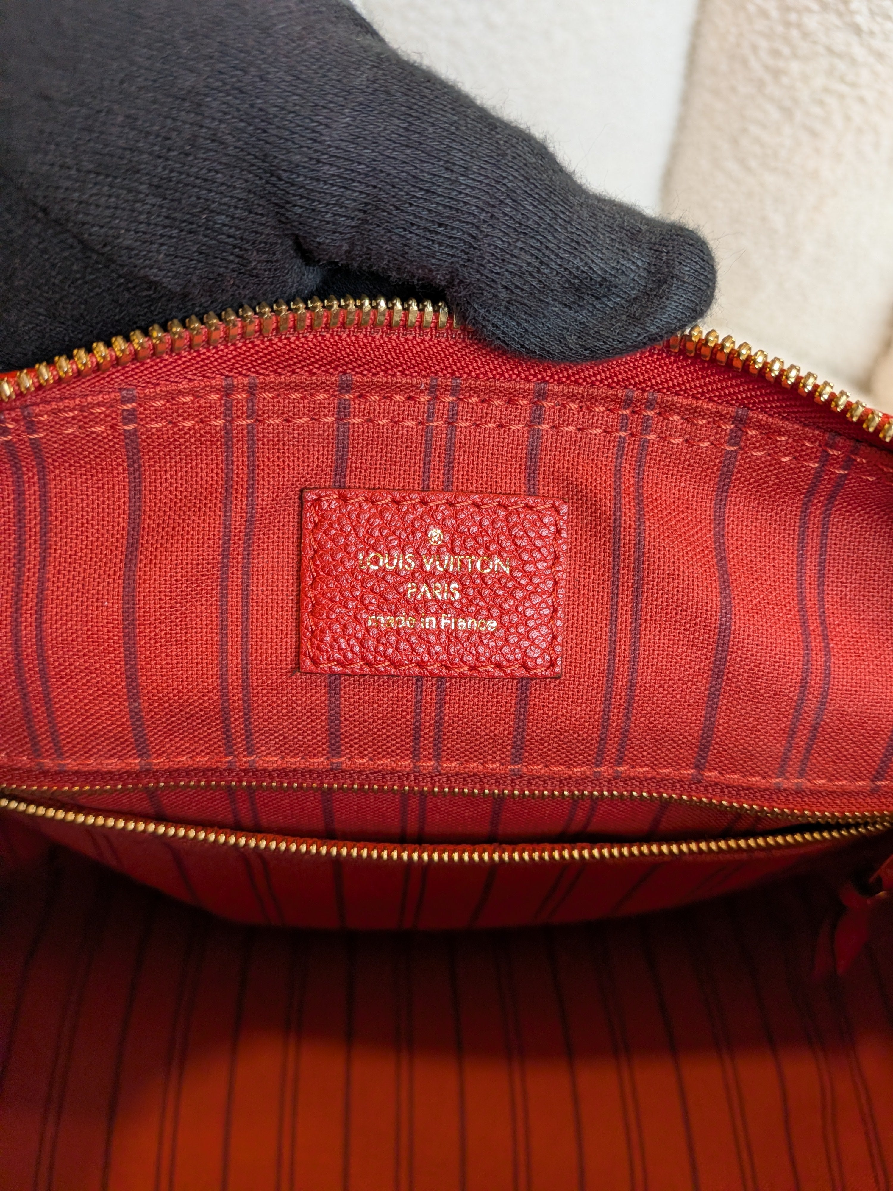 Louis Vuitton Speedy Bandouliere 25 Empriente Orient Red