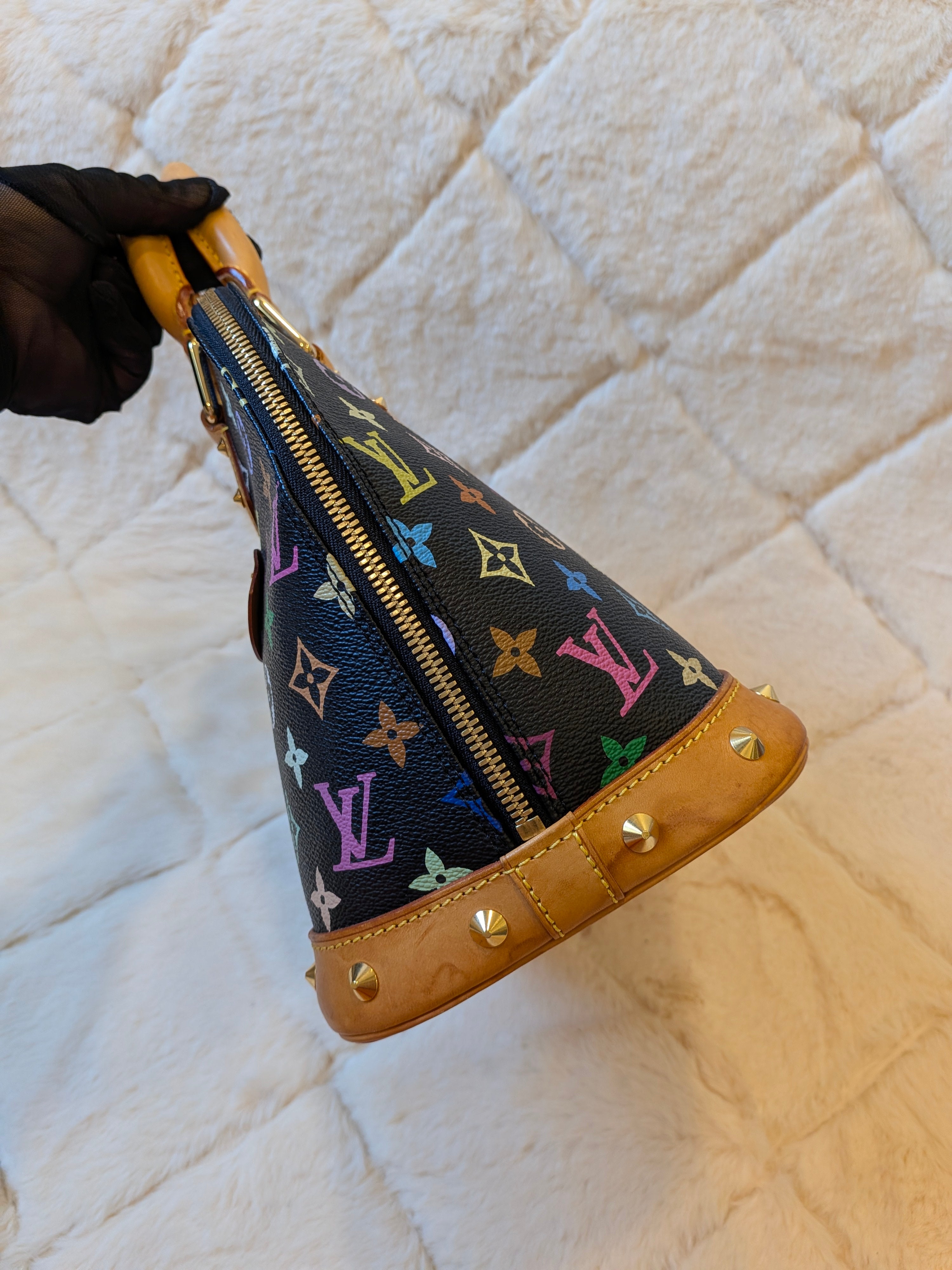 Louis Vuitton x Takashi Murakami Alma PM Multicolor Black