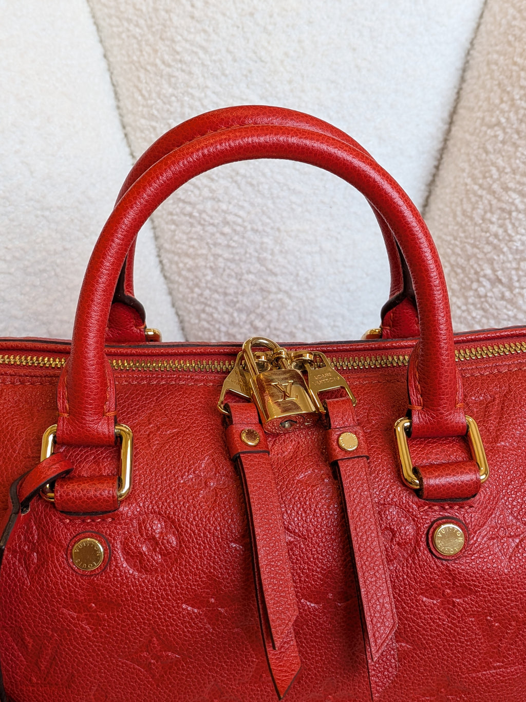 Louis Vuitton Speedy Bandouliere 25 Empriente Orient Red