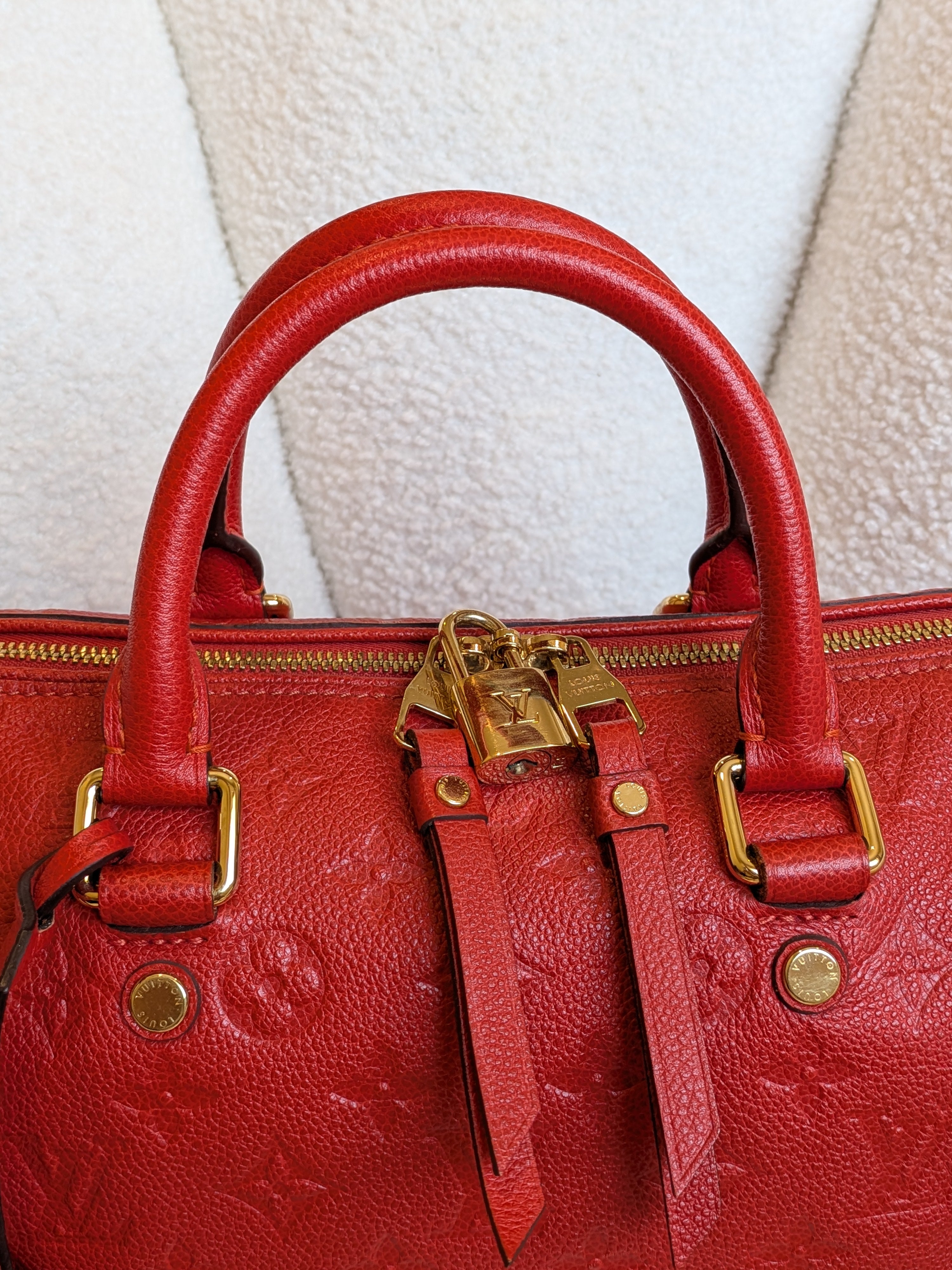 Louis Vuitton Speedy Bandouliere 25 Empriente Orient Red