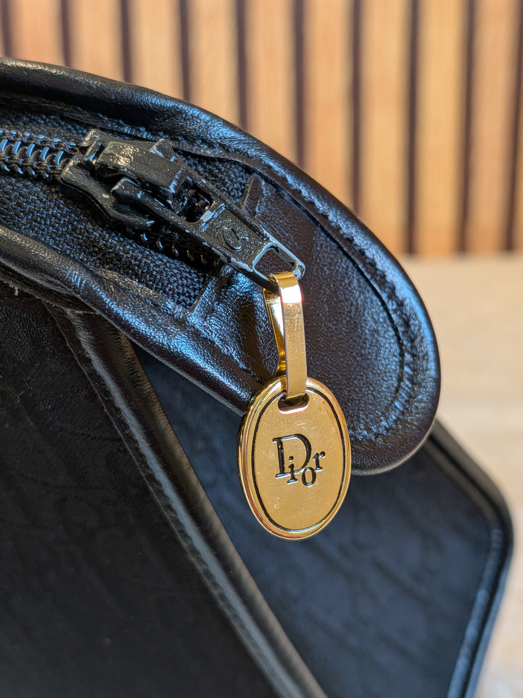 Christian Dior Clutch Canvas Black (Vintage)