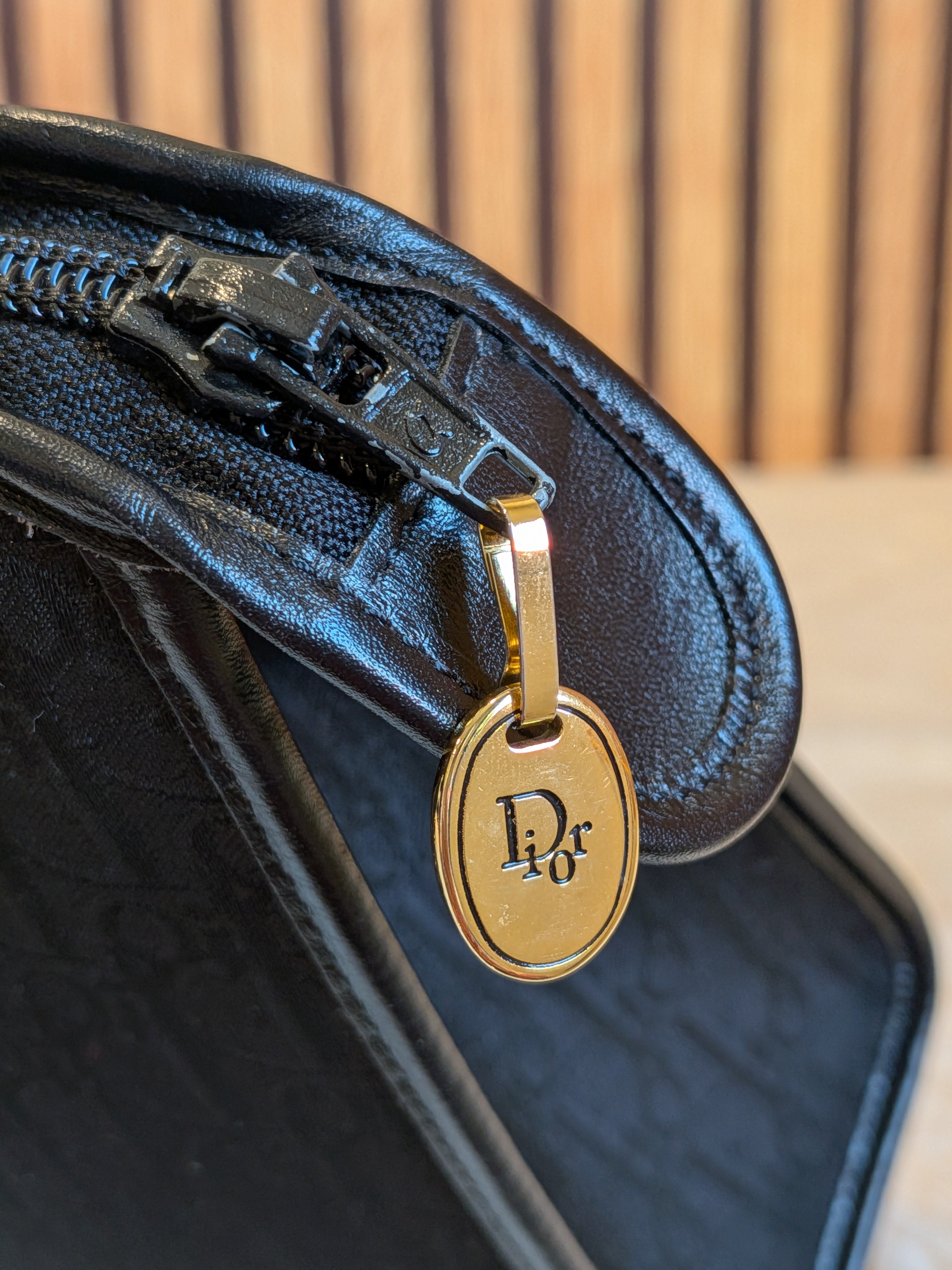 Christian Dior Clutch Canvas Black (Vintage)