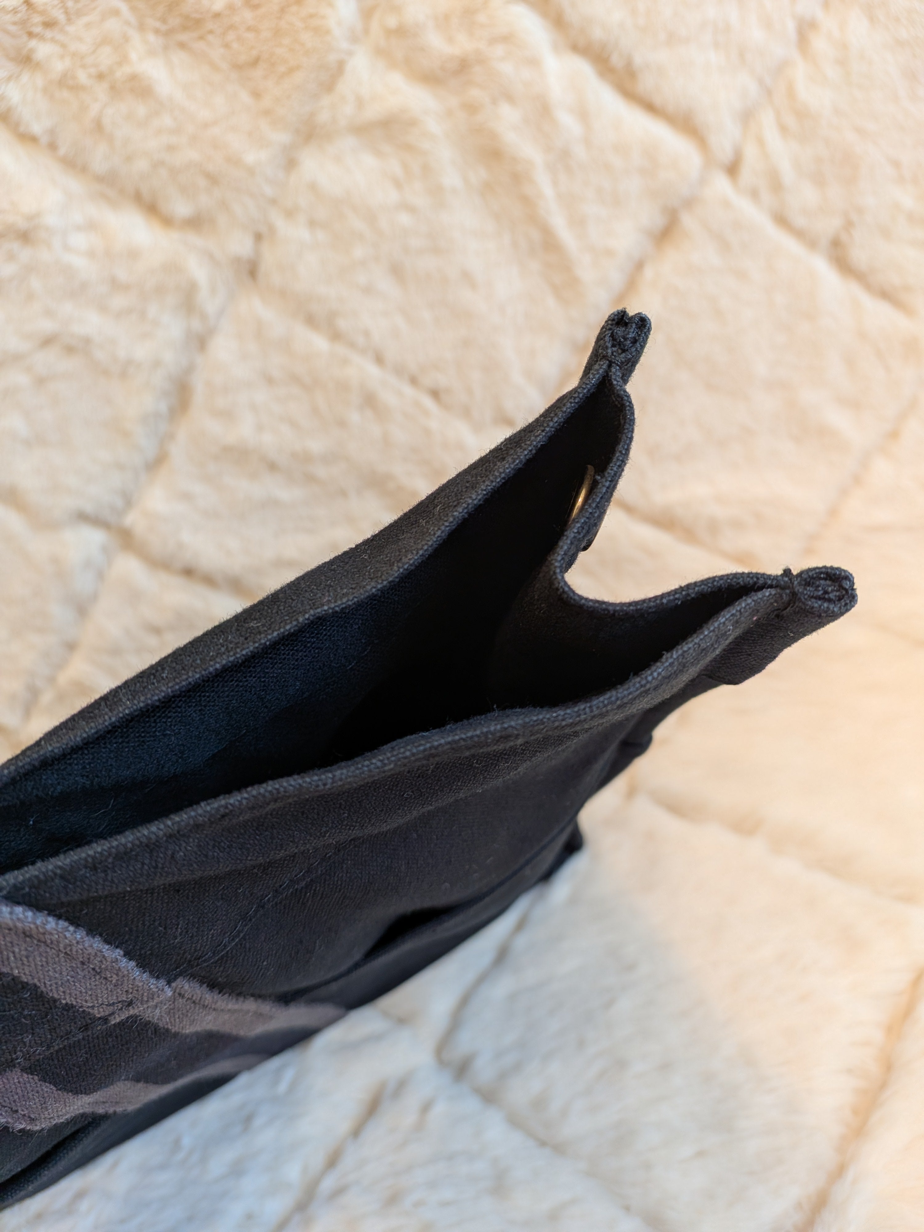Hermes Fourre-Tote MM Black Canvas