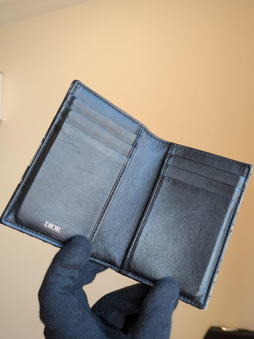 Christian Dior Bifold Card Case Holder Oblique