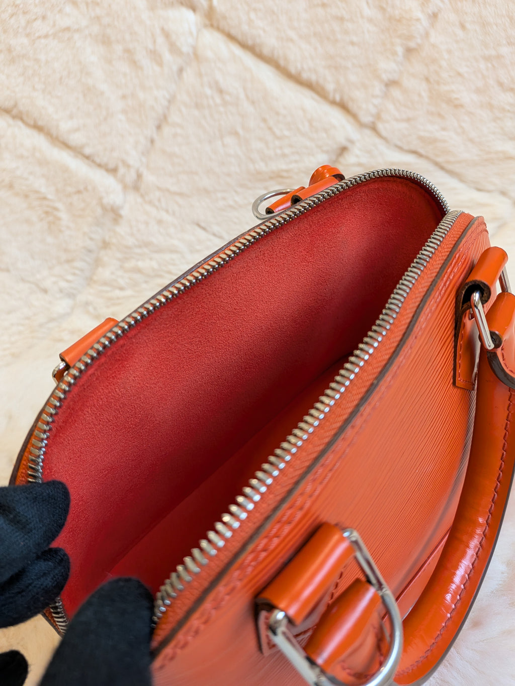 Louis Vuitton Bb Alma Epi Leather Orange