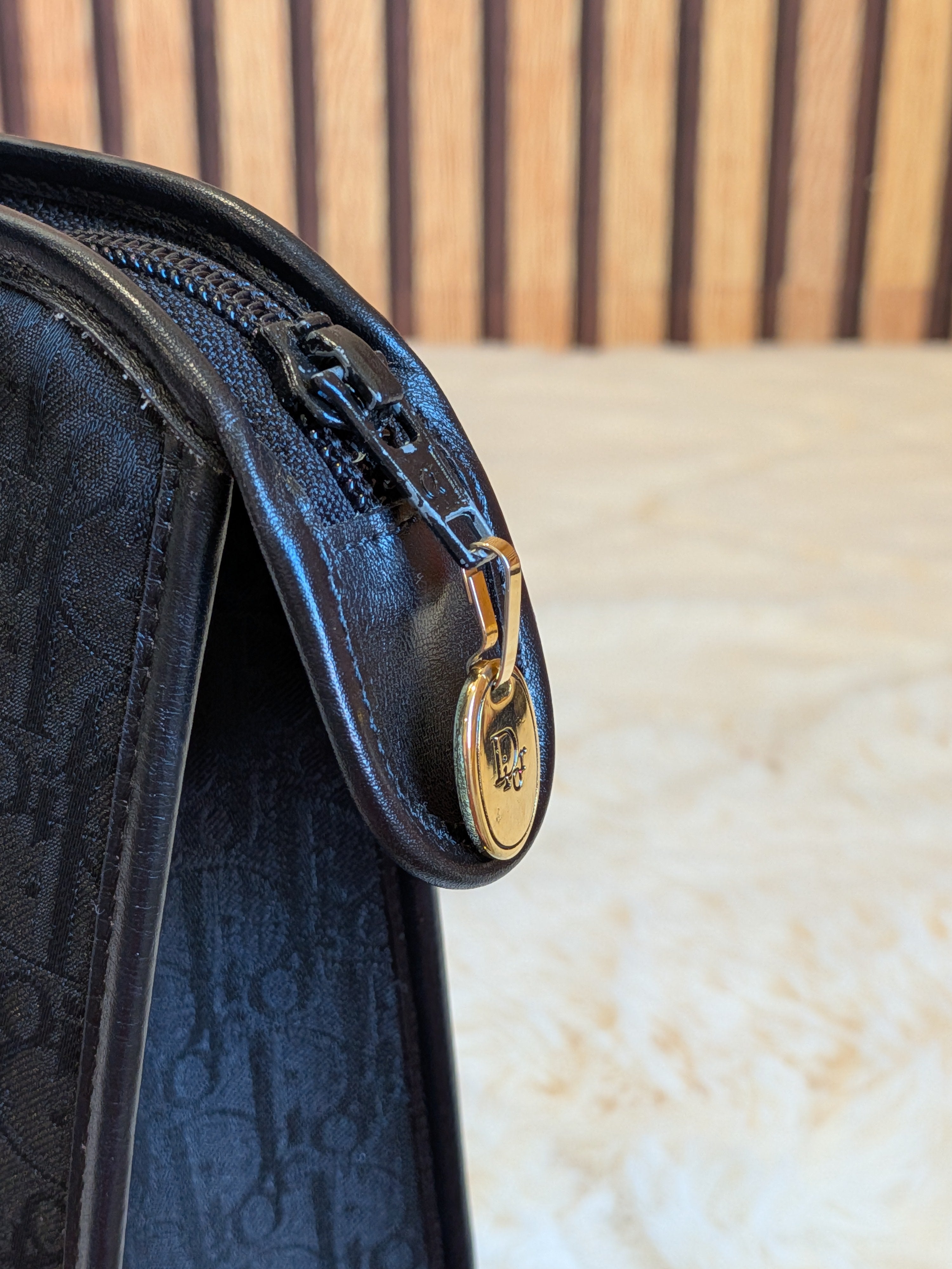 Christian Dior Clutch Canvas Black (Vintage)