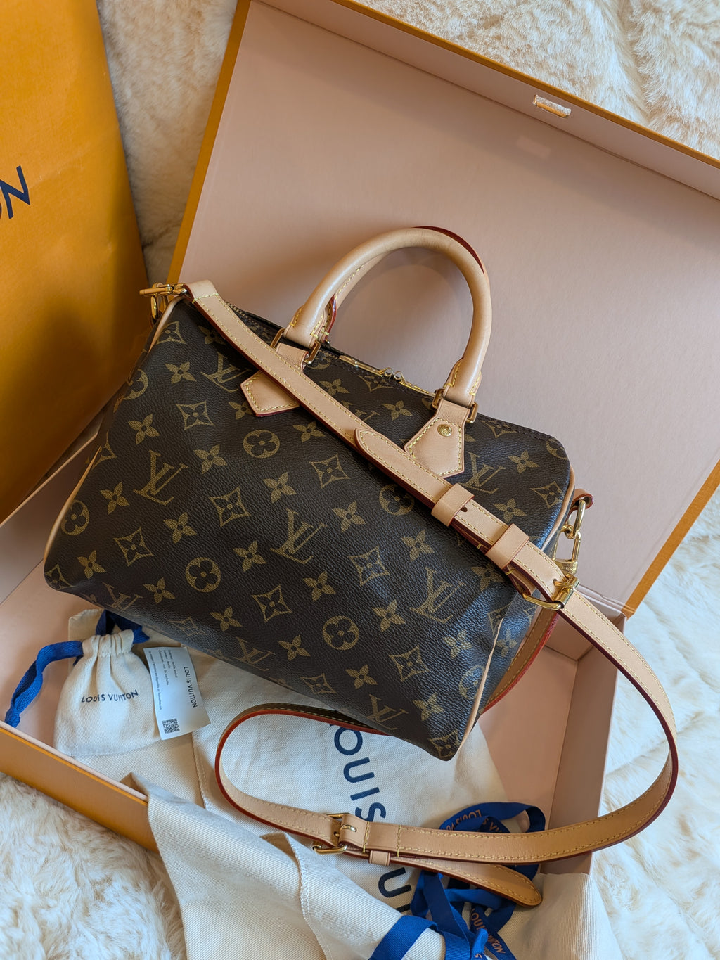 Louis Vuitton Speedy 25 Bandouliere Monogram Canvas
