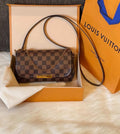 Louis Vuitton Favorite PM Damier Ebene Clutch Sling Bag