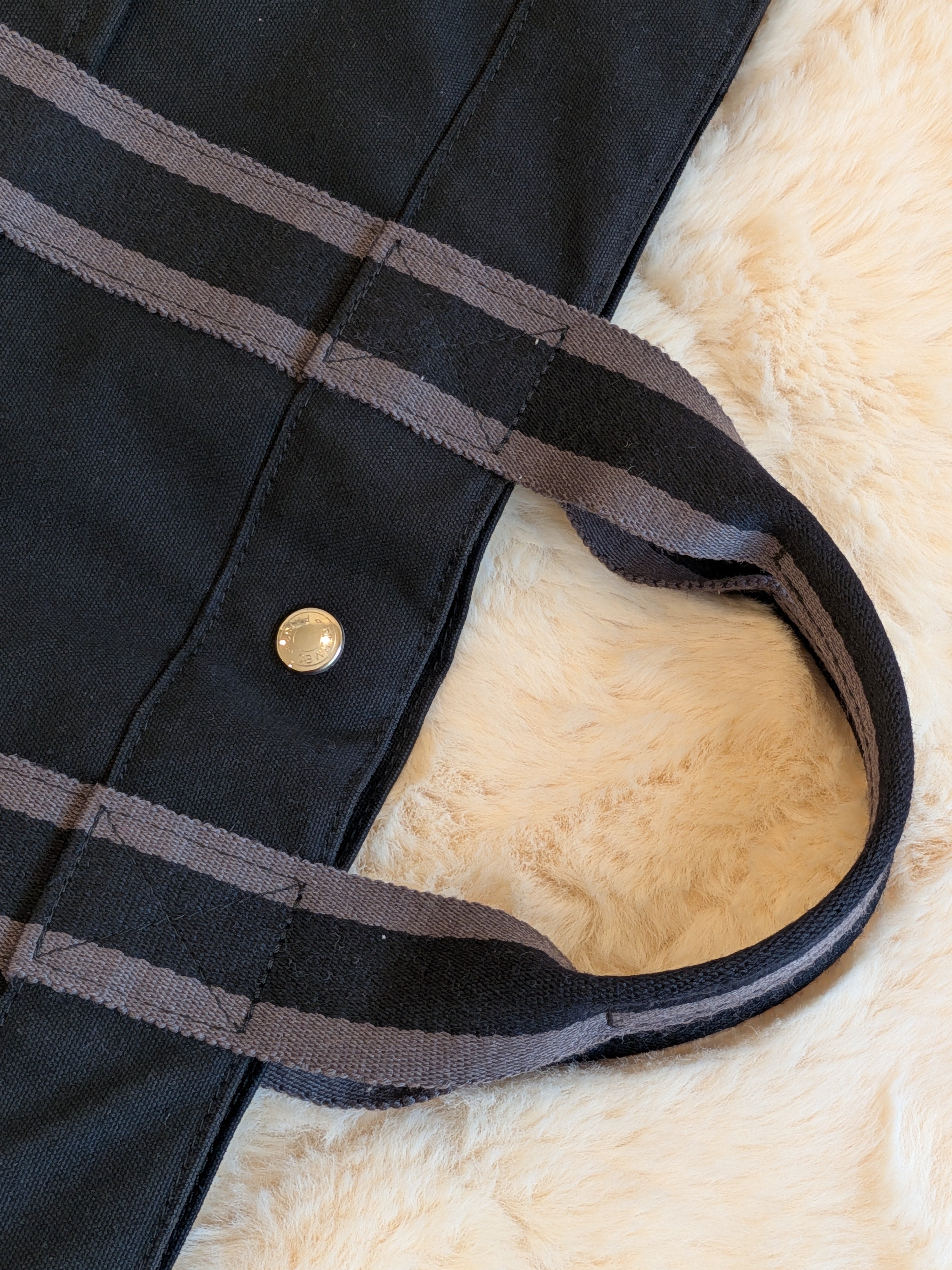 Hermes Fourre-Tote MM Black Canvas