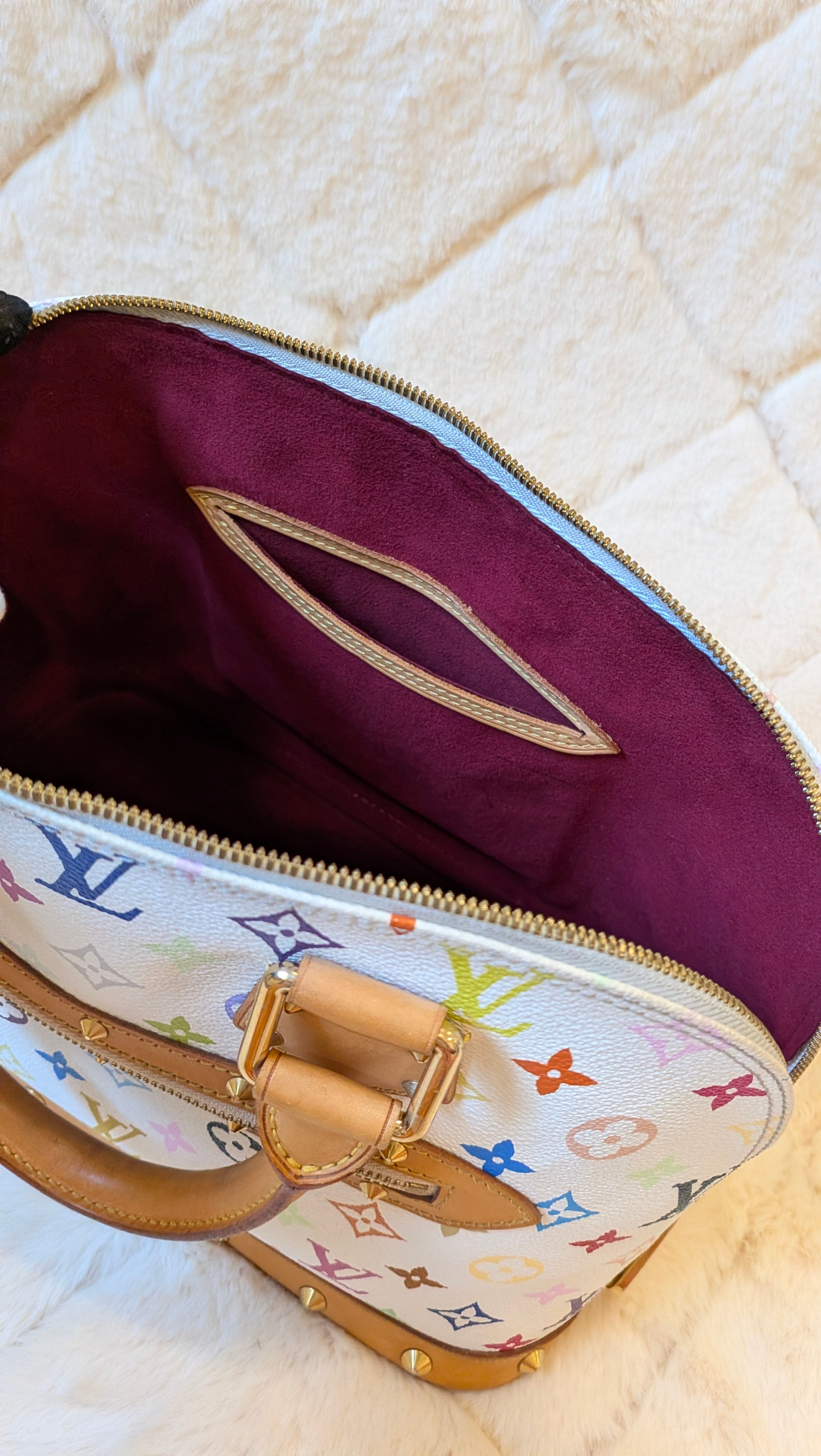 Louis Vuitton Alma PM Multicolor White Monogram