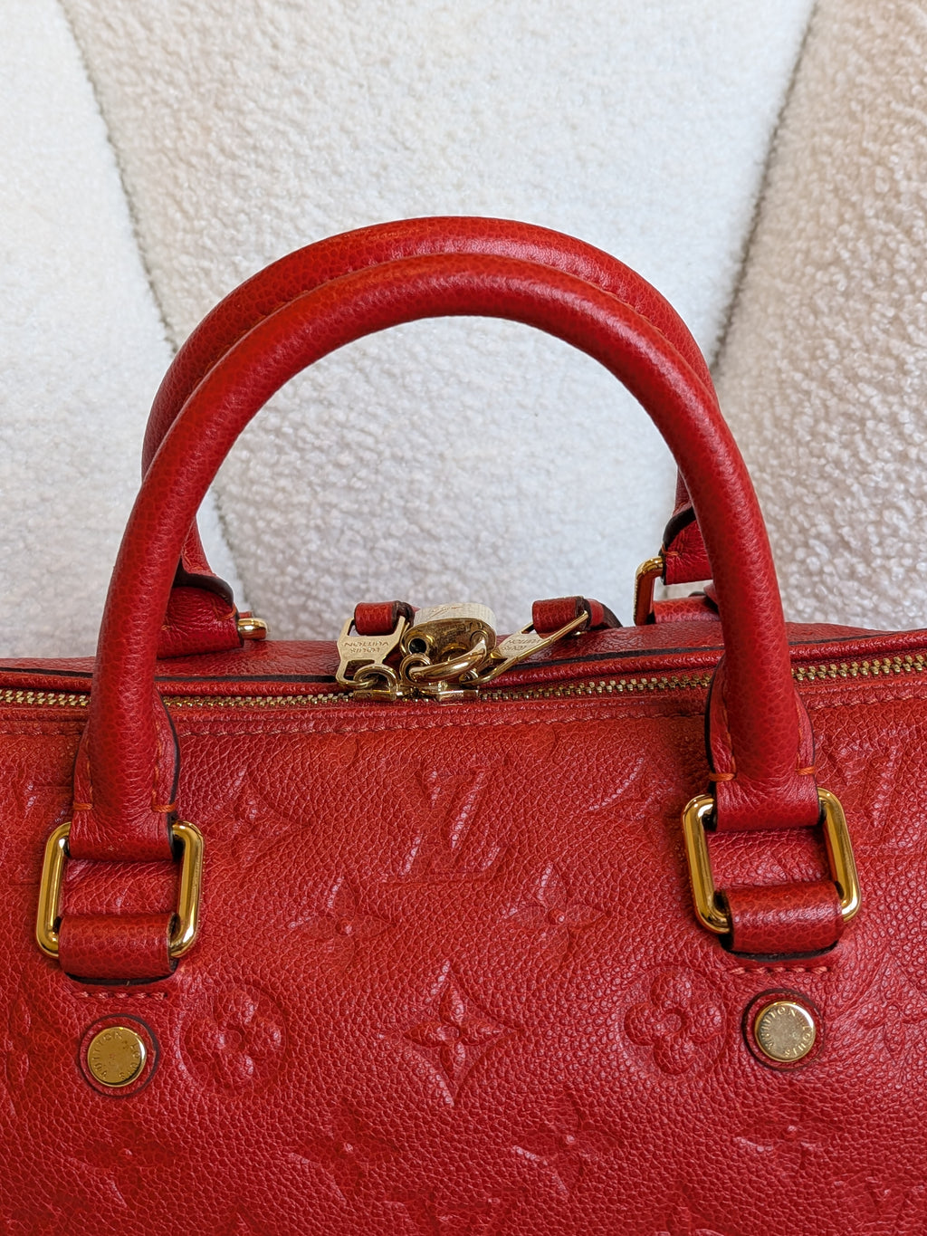 Louis Vuitton Speedy Bandouliere 25 Empriente Orient Red
